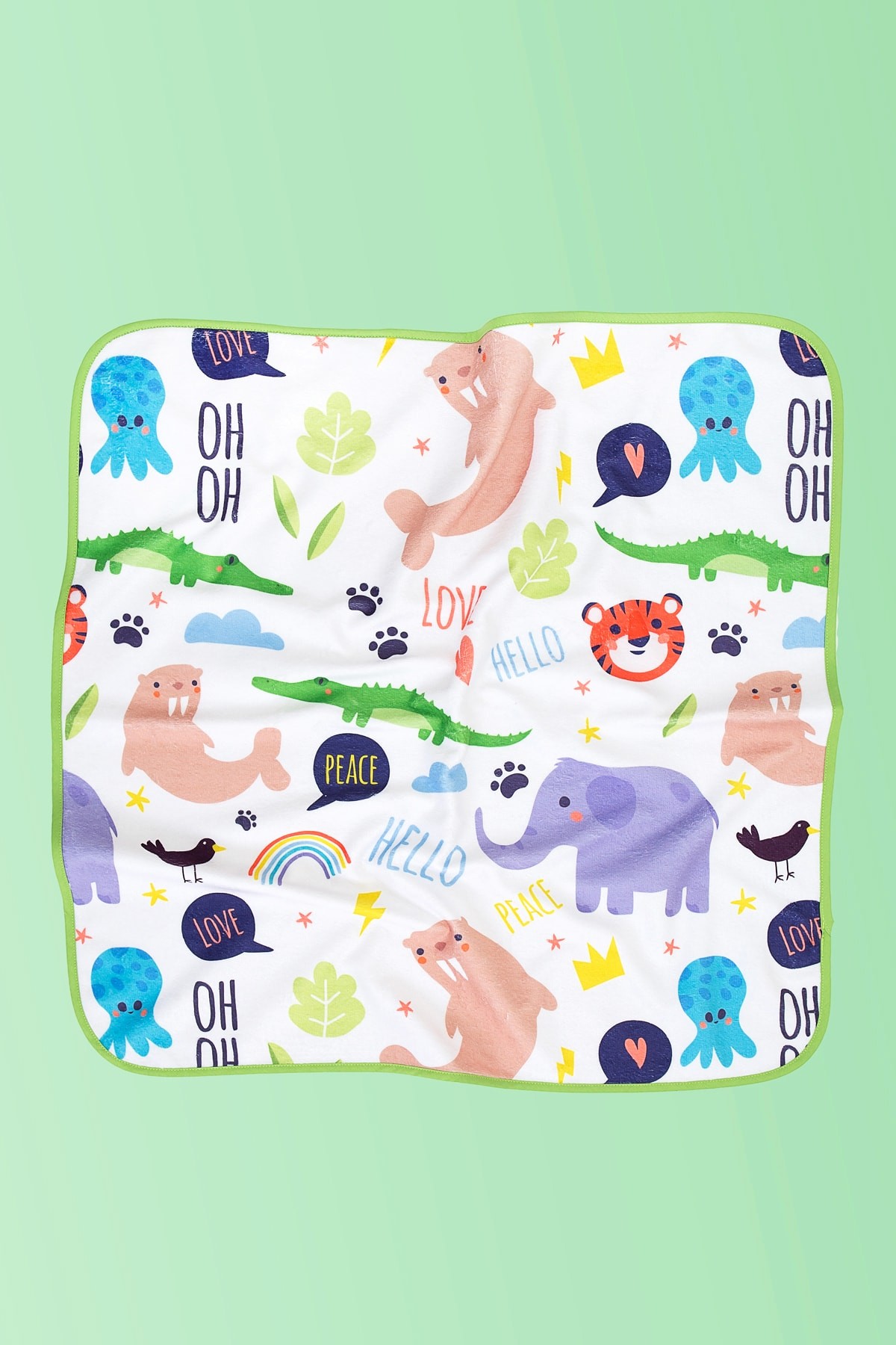 Bebek Kundak Plaj Havlusu Love Animals 75x75 cm