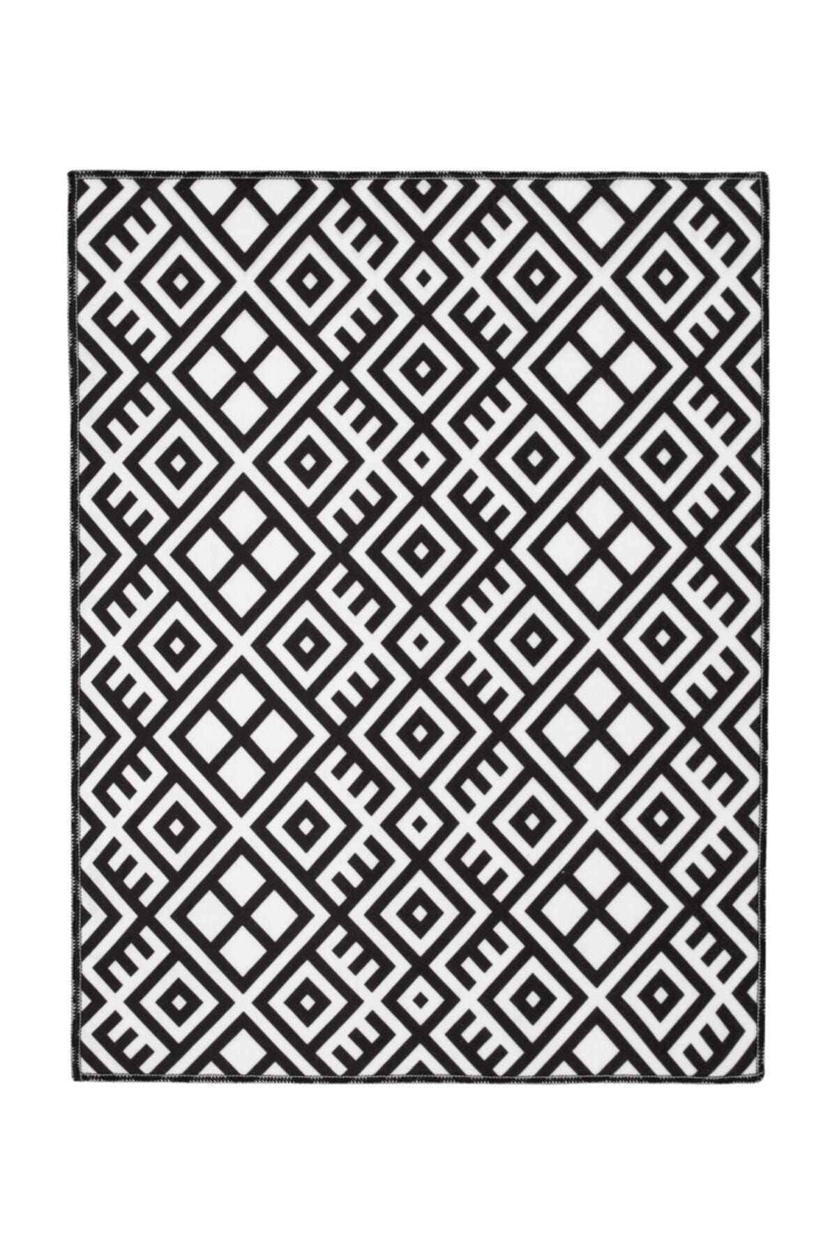 Baskılı Bulaşık Kurutma Matı 46x36 Cm Kurulama Bezi Örtüsü Mf-057 Siyah