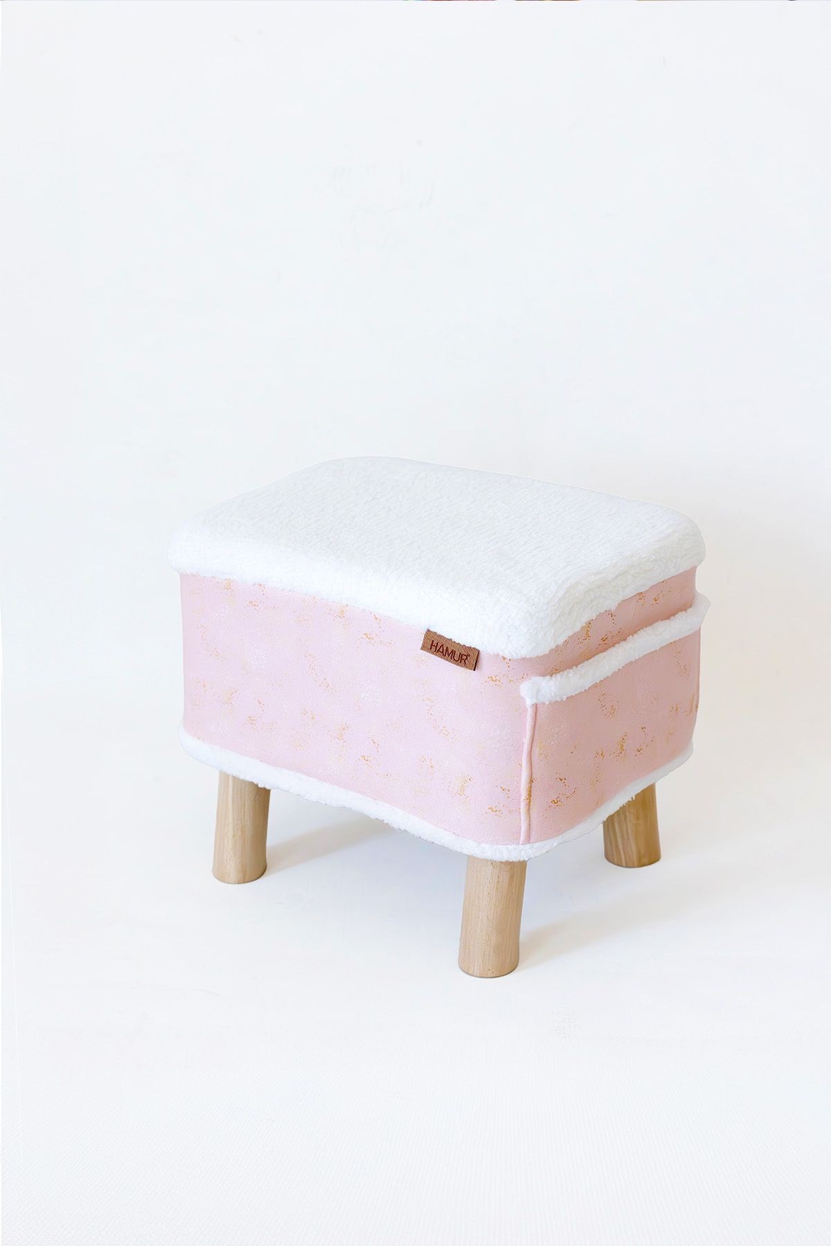 Dekoratif Puf/Tabure Cepli Kids Solid P.Pembe