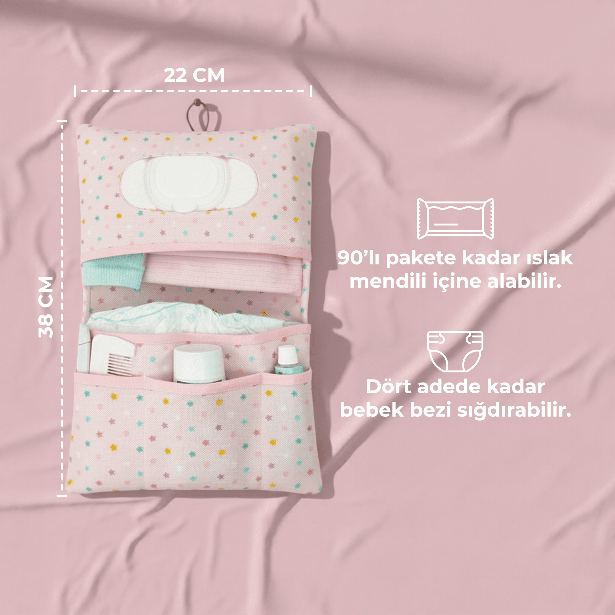 Bebek Bakım Çantası Organizer Yenidoğan Alt Açma Değiştirme Düzenleyici Çantası  Elephant
