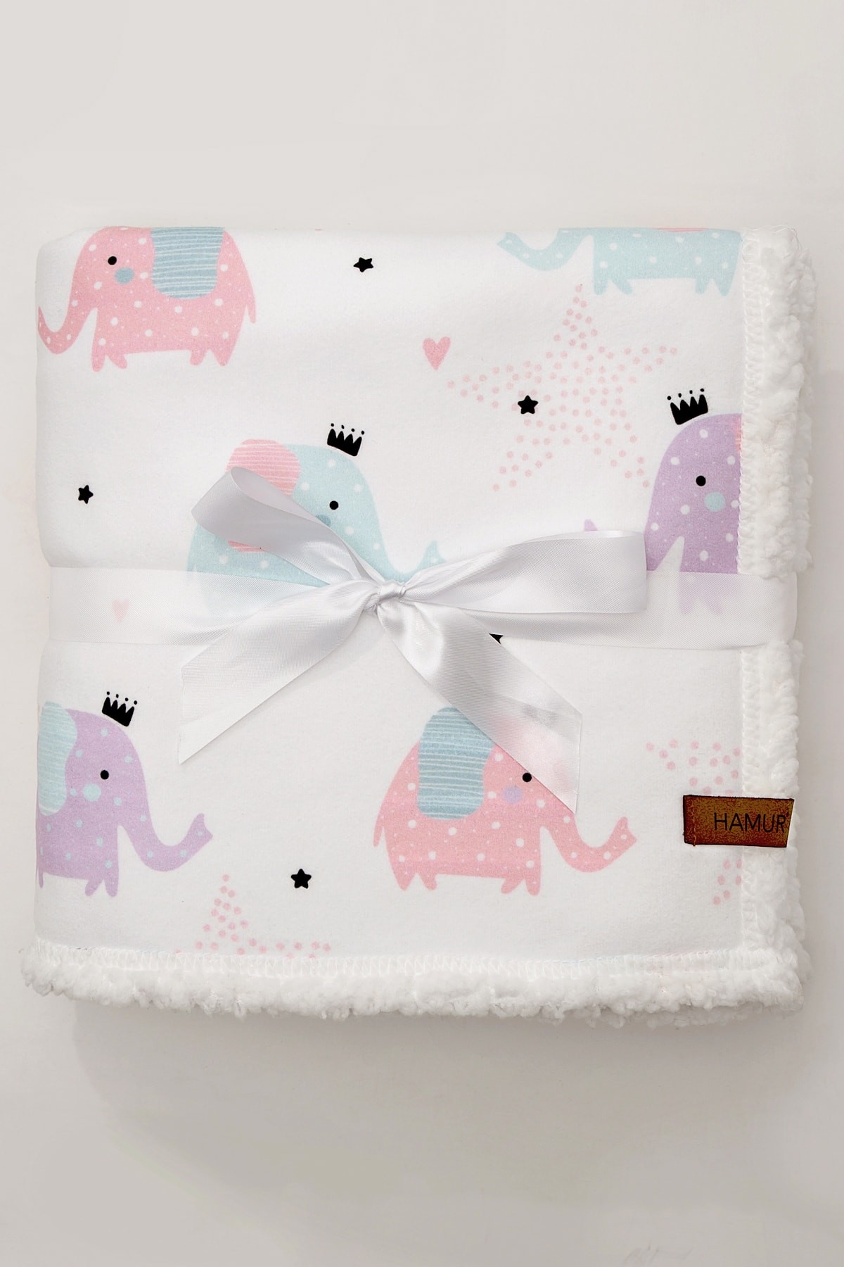 Fluffy Bebek Battaniyesi 80x100 Cm Elephant