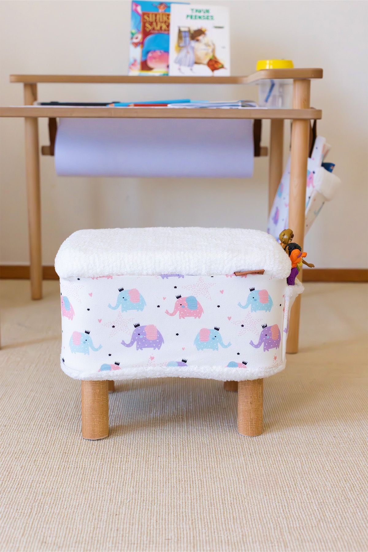 Dekoratif Puf/Tabure Cepli Kids Elephant