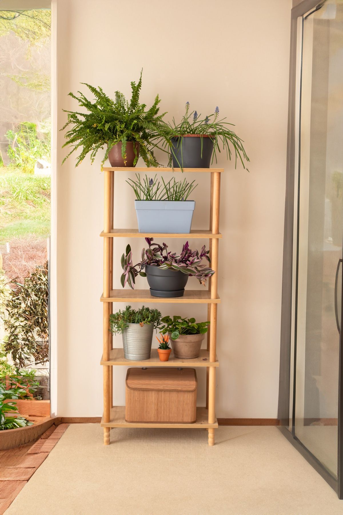 Concept 4 Raflı Organizer Mutfak Dolabı Kitaplık Banyo Balkon Ofis Düzenleyici Ahşap Nature