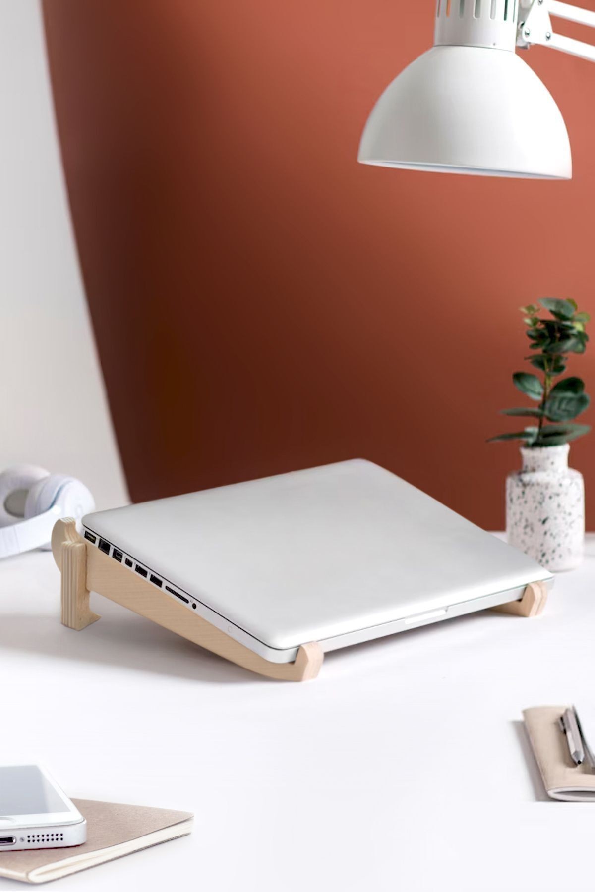 Taşınabilir Ahşap Dizüstü Bilgisayar Sehpası Notebook Standı Laptop Yükseltici Notebook Altlığı