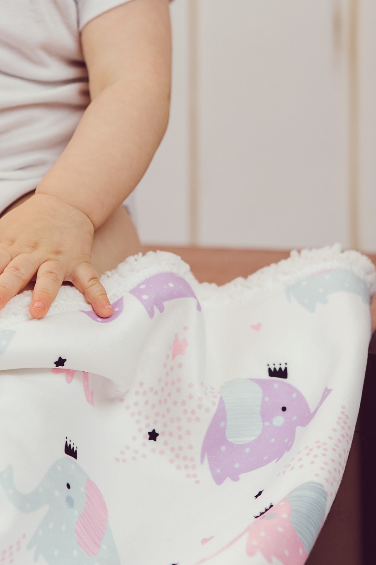 Fluffy Bebek Battaniyesi 80x100 Cm Elephant