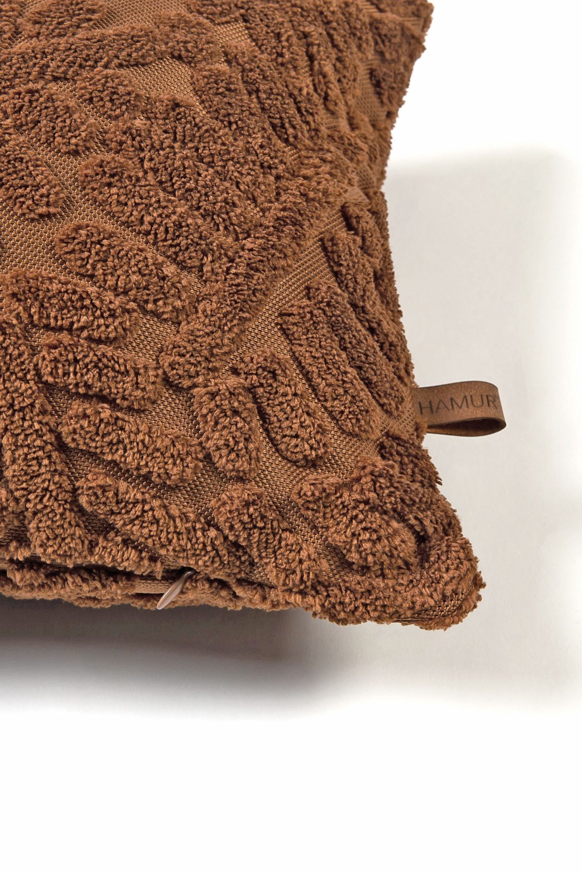 Bohem Özel Tasarım Punch Panç Desen Dikdörtgen Dekoratif Kırlent Kılıfı Forest Taba 28x50 cm