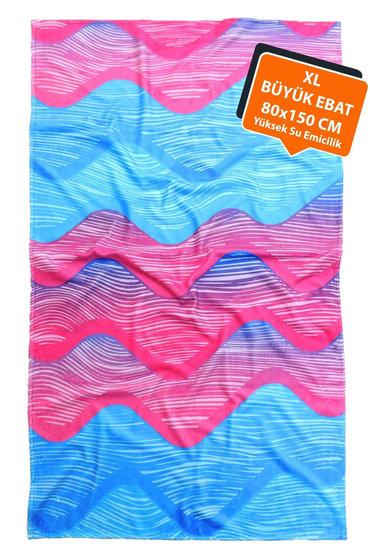 Plaj Havlusu Waves Fuşya 80x150 cm E43pr0650042hm