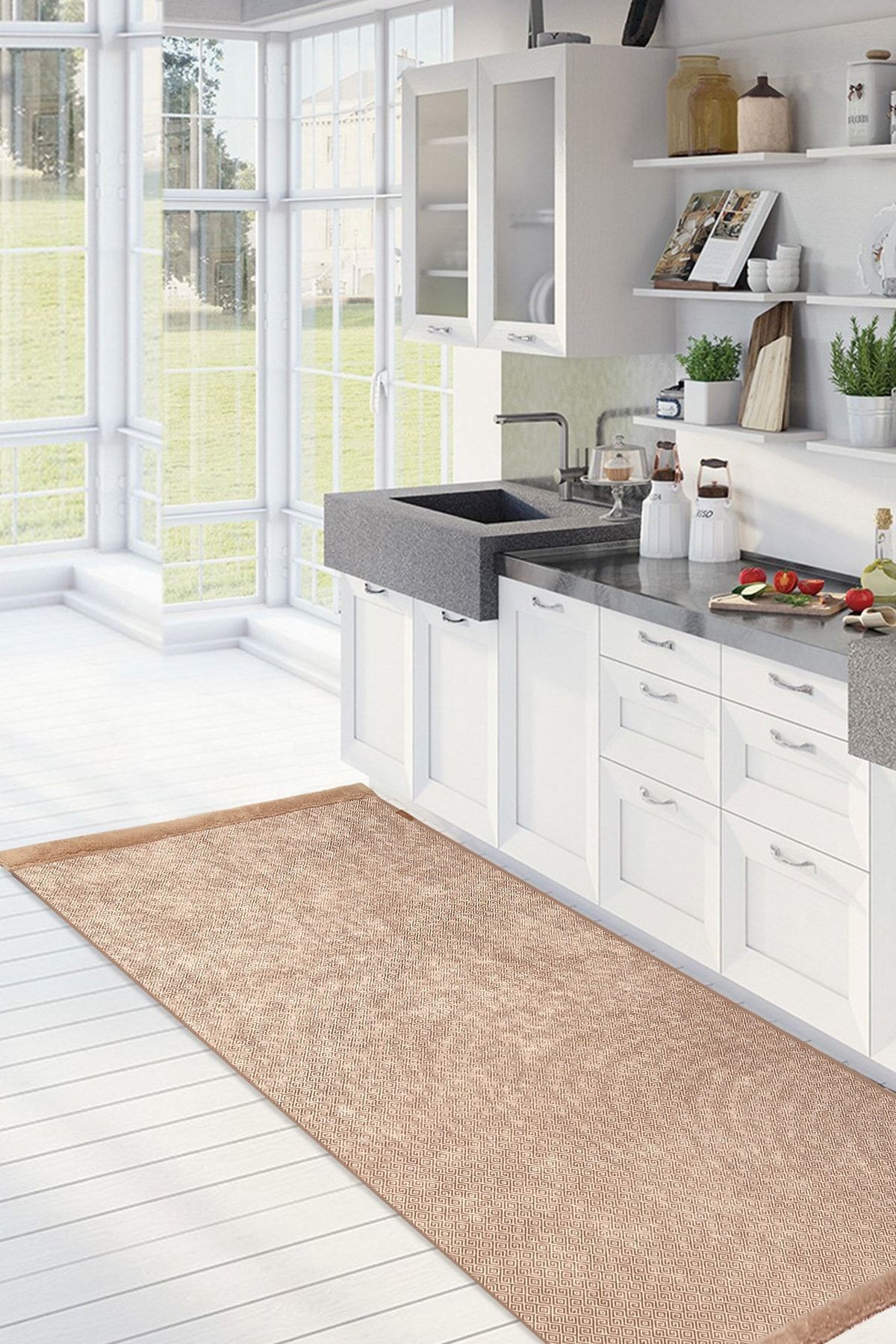 Native Kaymaz Taban Kilim Salon Halısı Mutfak Halısı Koridor Halısı Laby Gold