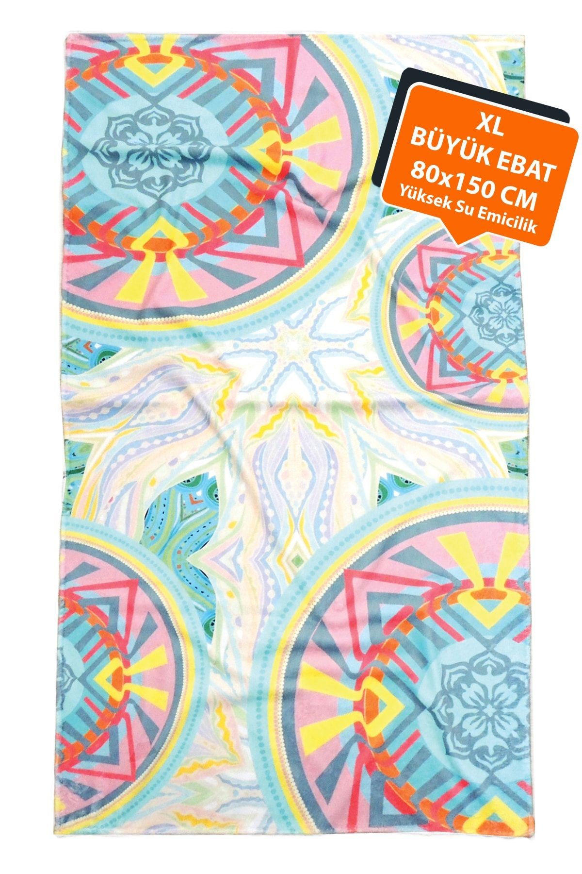 Plaj Havlusu Mandala Turkuaz 80x150 cm  E43pr0650034hm