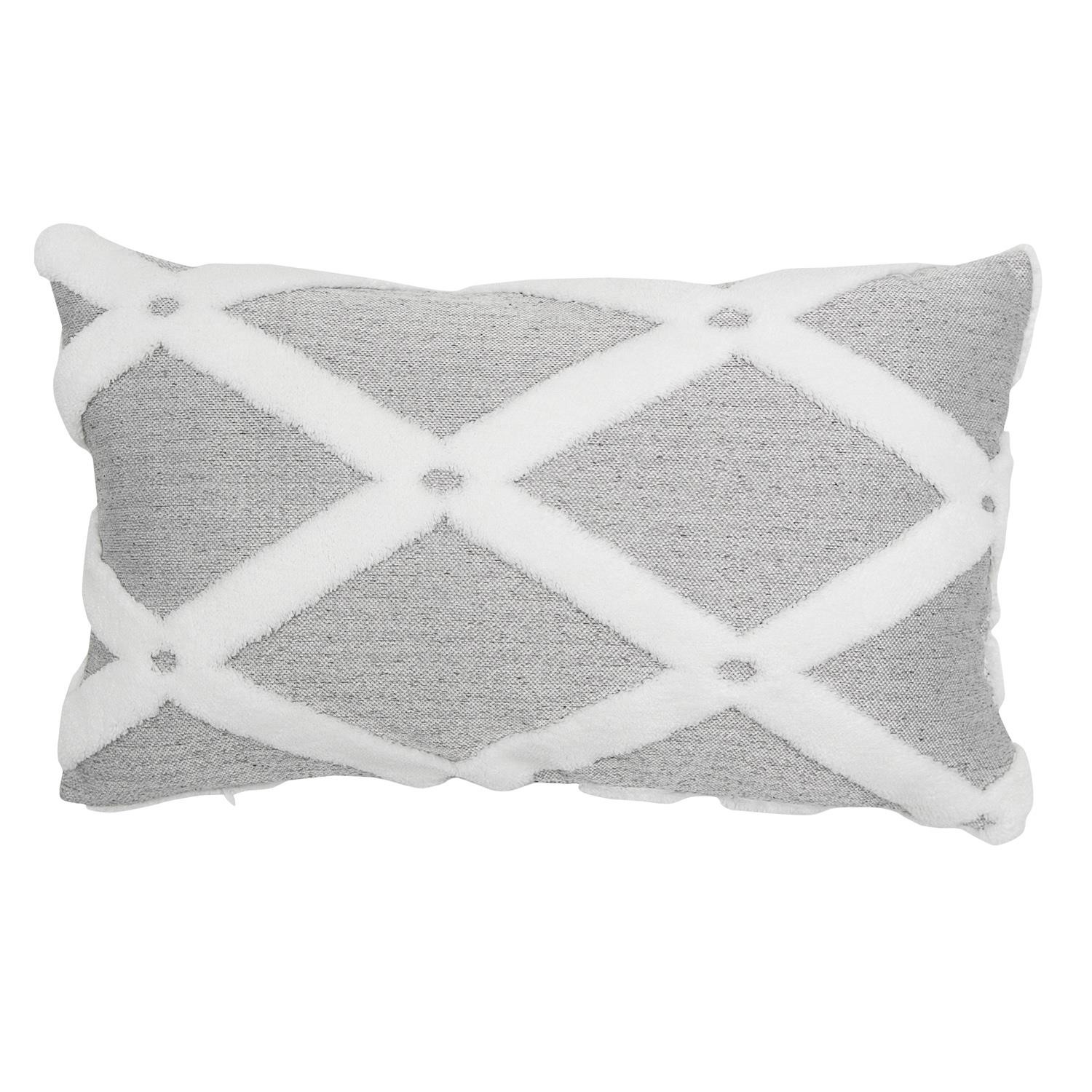 4'lü Bohem Punch Kırlent Kılıfı  Bella Gri  - 28x50 cm
