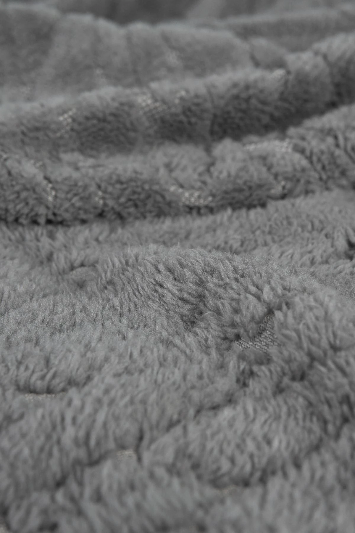 Forest Tek Kişilik Jakarlı Örme Battaniye Koyu Gri