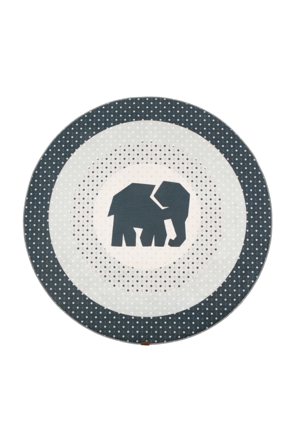 Elephant Yuvarlak Halı 125x125 Cm Dekoratif Banyo Paspası