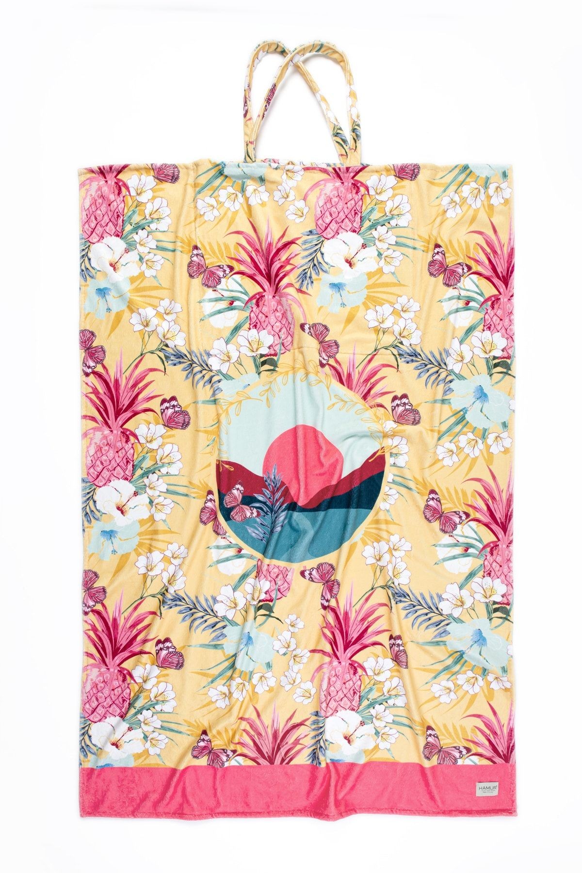 Plaj Çantalı Plaj Havlusu 100x150 Cm Tropikal