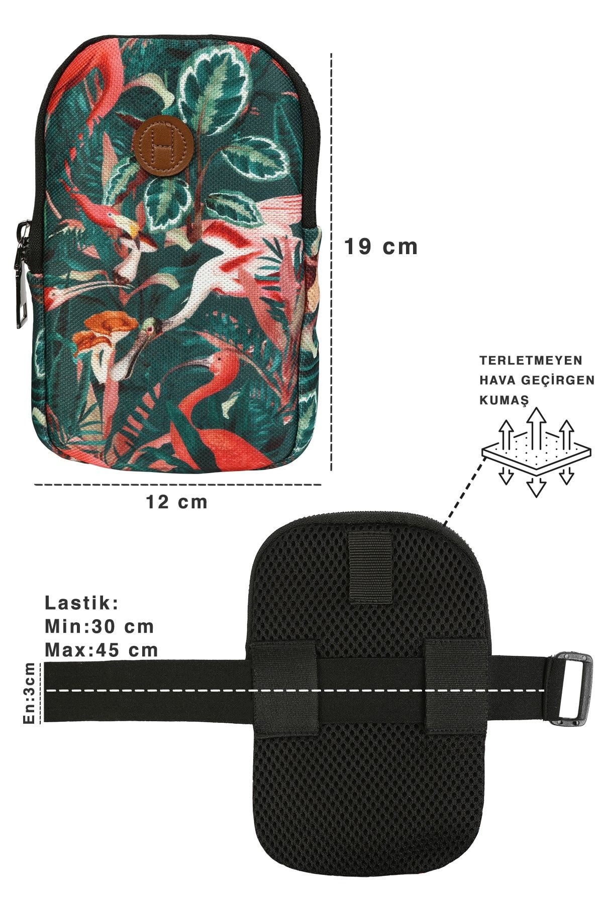 Spor Kol Bilek Telefon Çantası Flower