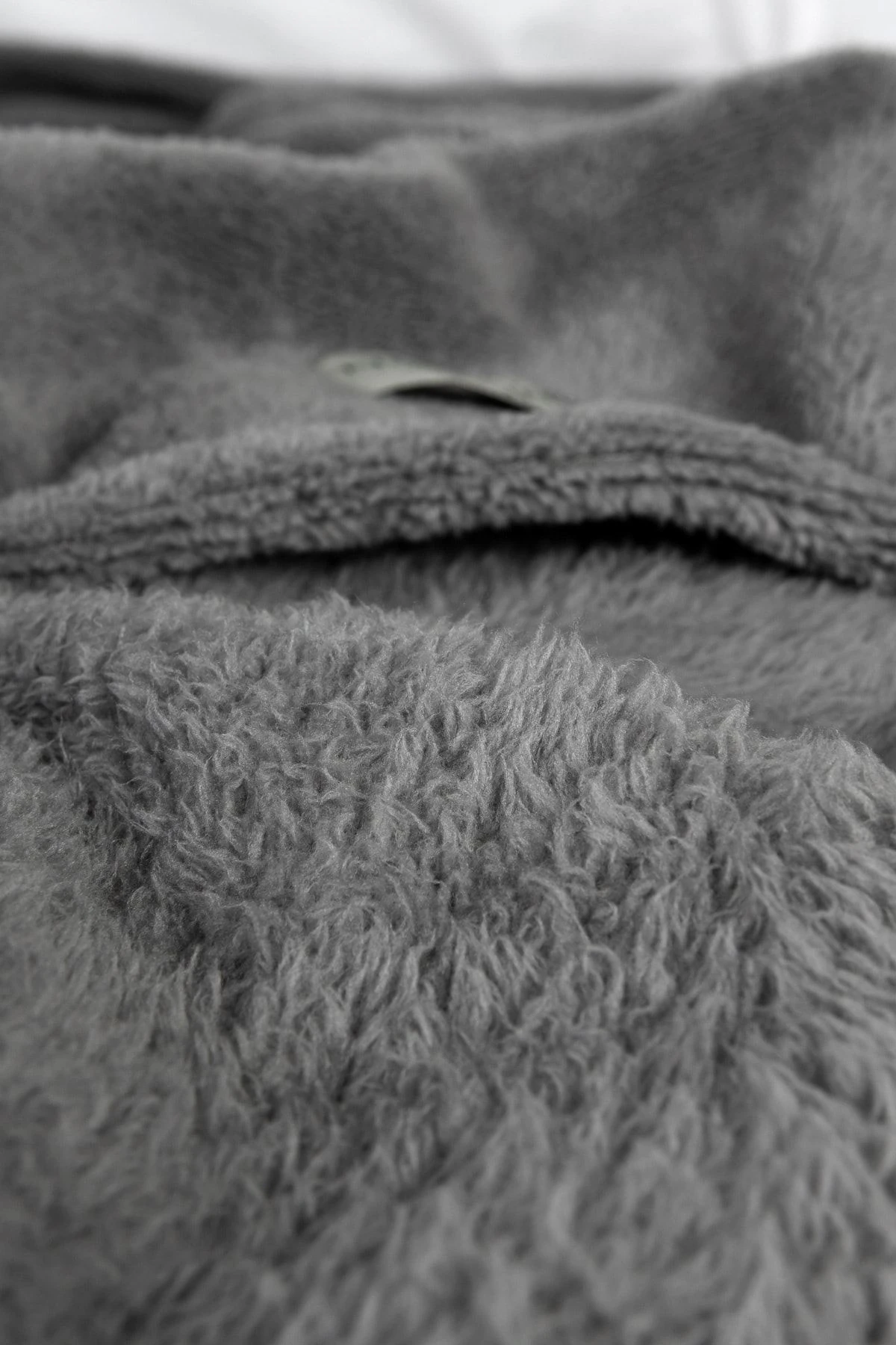 Touch Tek Kişilik Jakarlı Örme Battaniye Koyu Gri