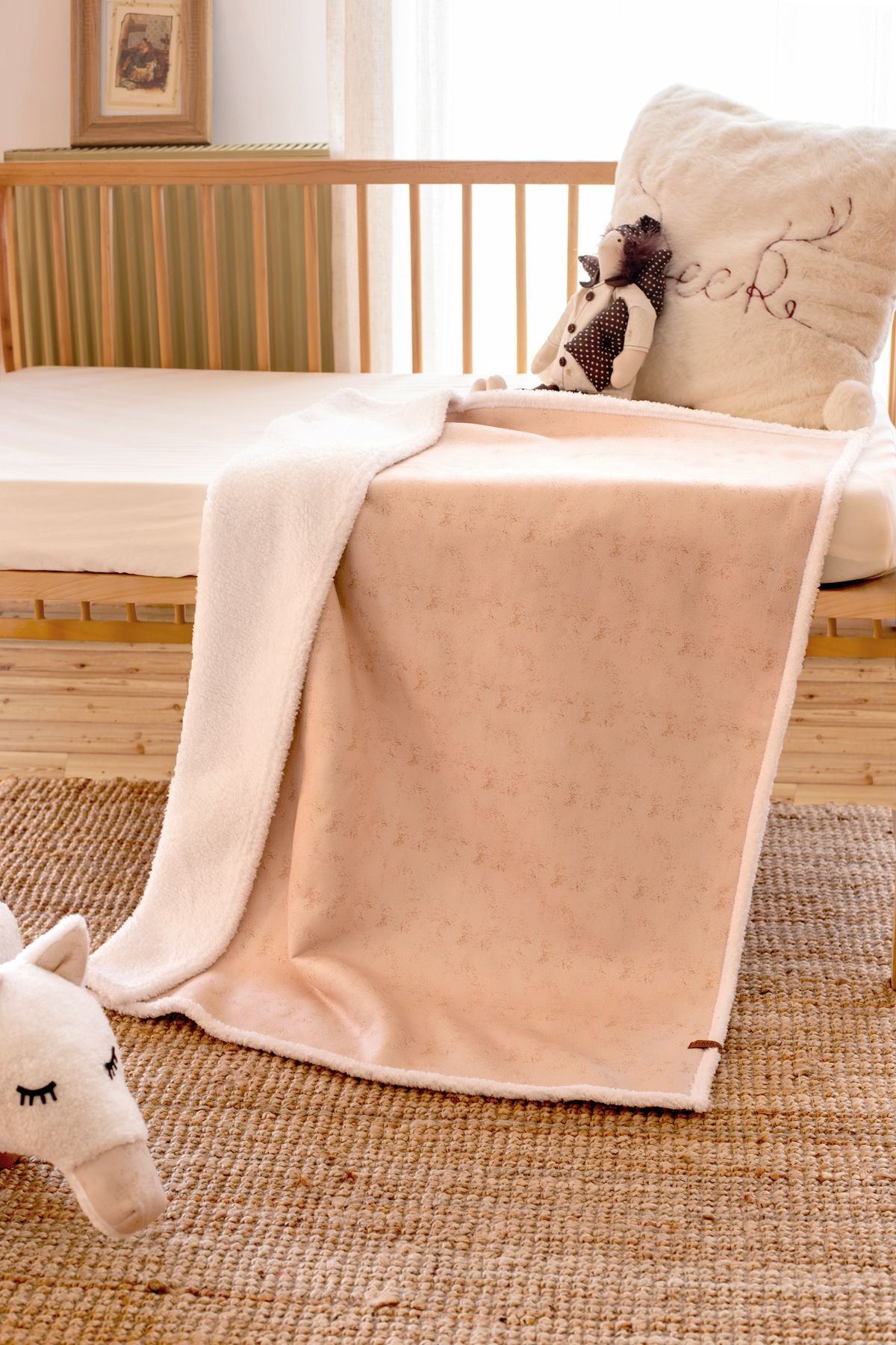 Fluffy Bebek BATTANiYE 80x100 cm Solid Bej