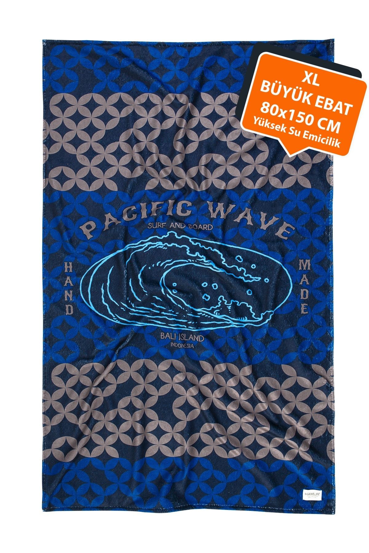 Plaj Havlusu Wave Denim 80x150 Cm