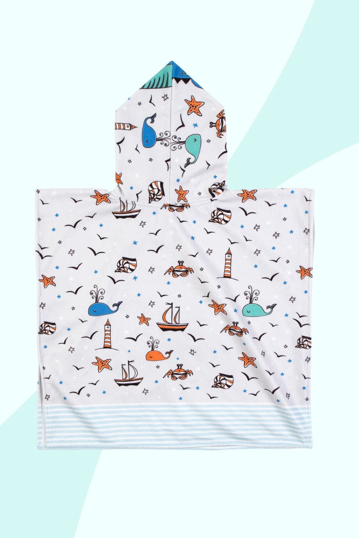 Çocuk Panço Plaj Havlusu 4-6 yaş - Marine
