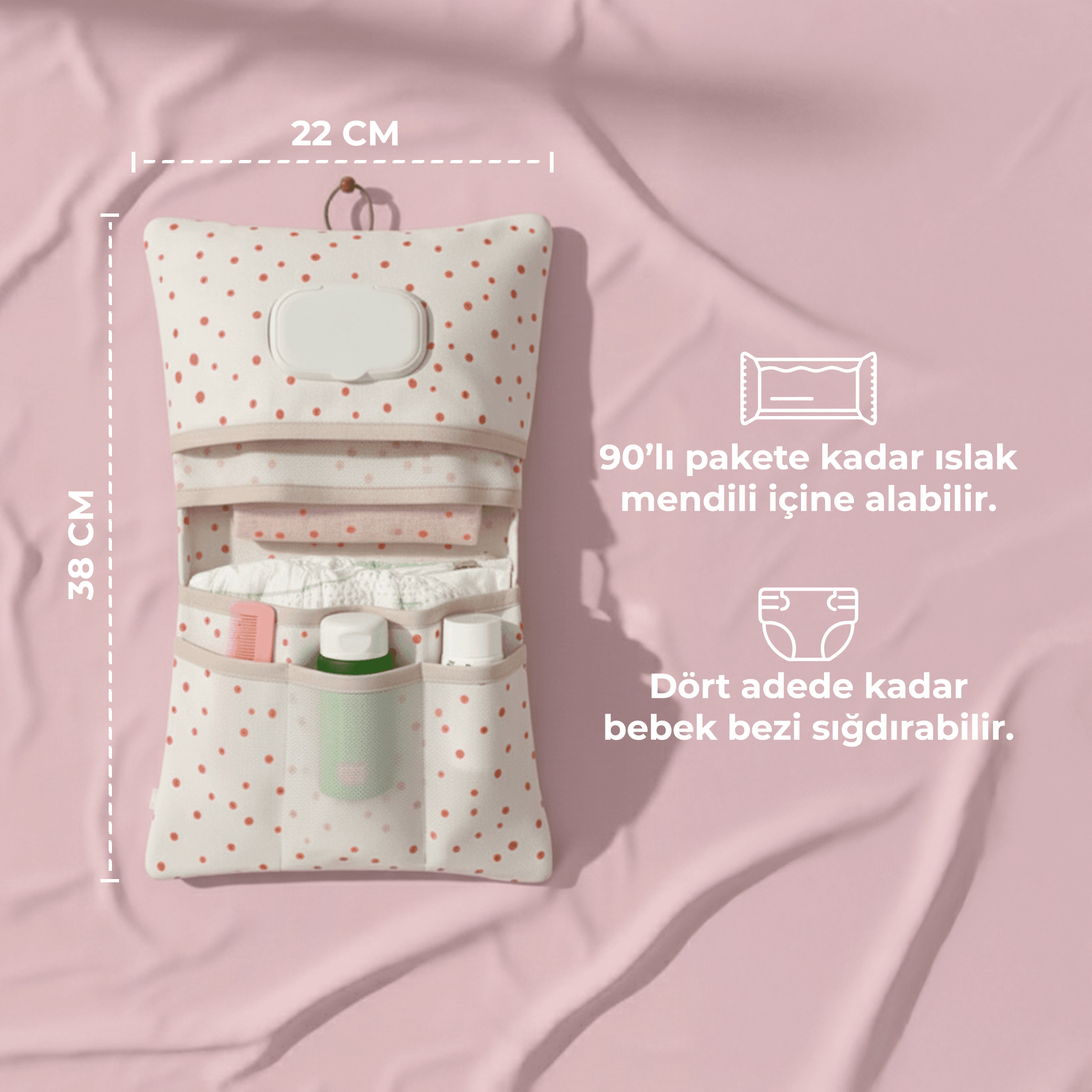 Bebek Bakım Çantası Organizer Yenidoğan Alt Açma Değiştirme Düzenleyici Çantası  Bonatitan