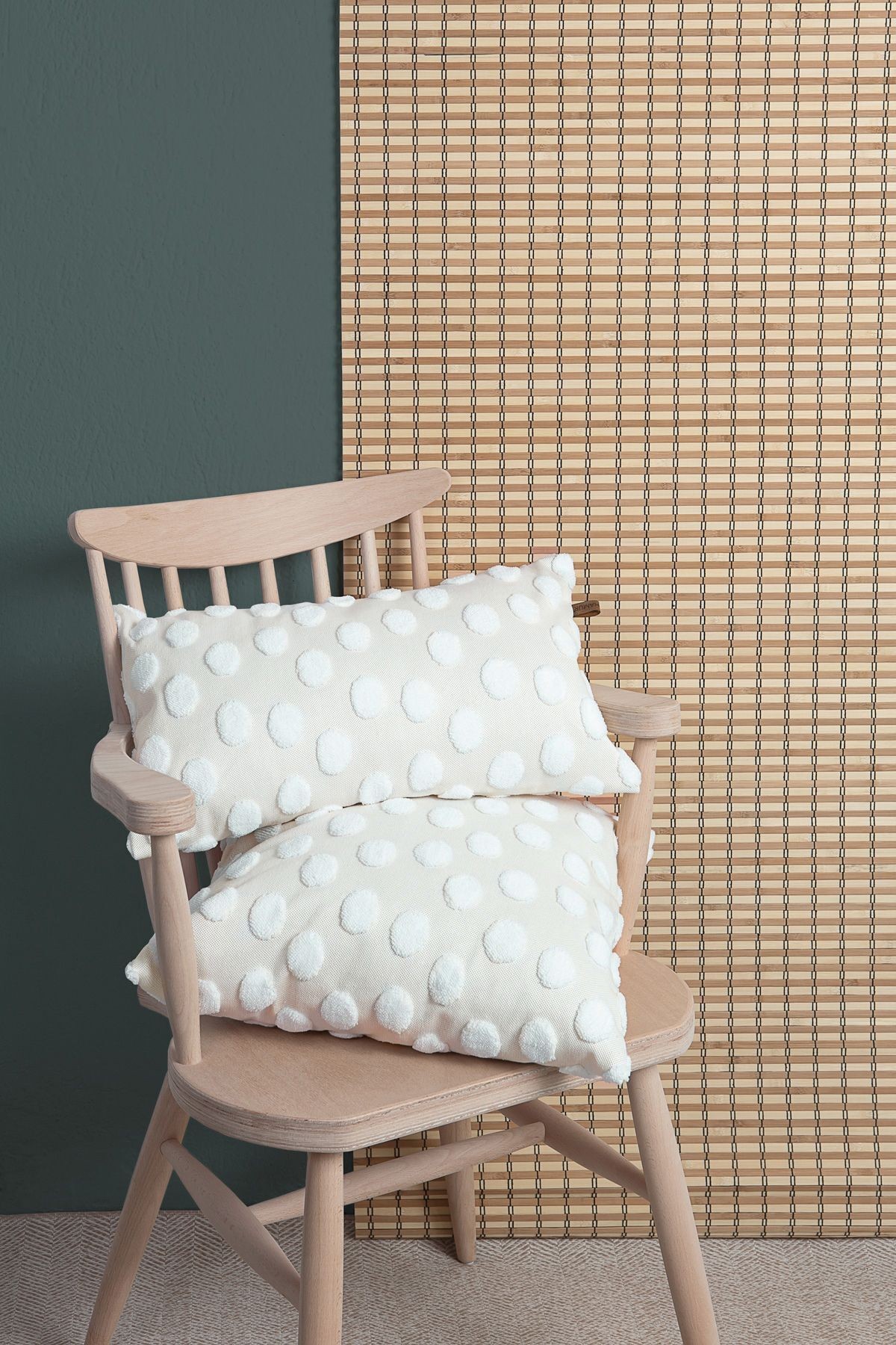 Bohem Punch Kırlent Kılıfı Point Ekru - 43x43 cm