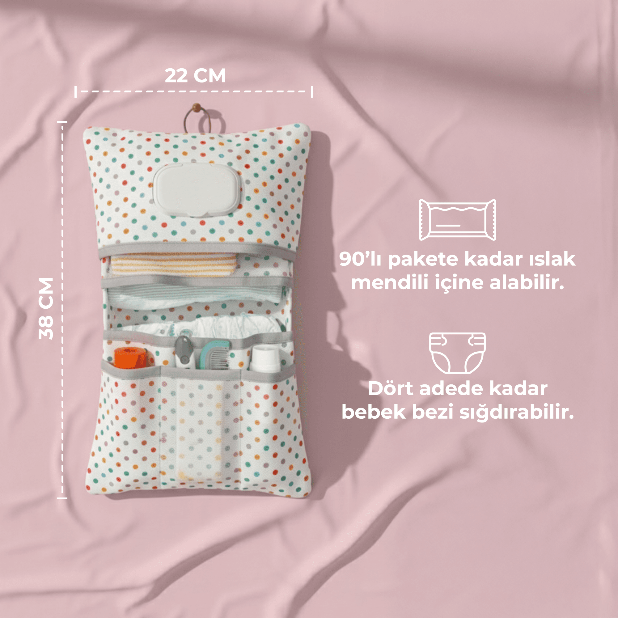 Bebek Bakım Çantası Organizer Yenidoğan Alt Açma Değiştirme Düzenleyici Çantası  Animal