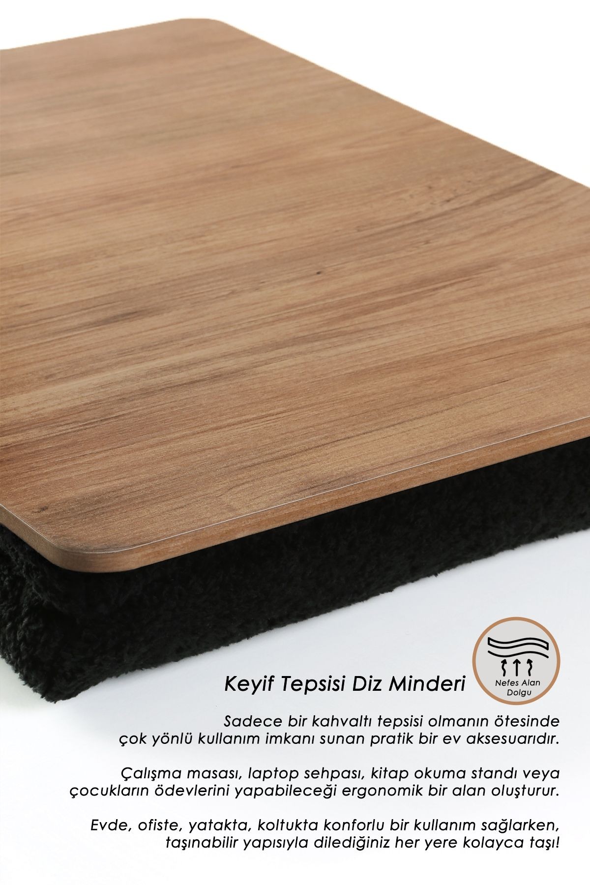 Keyif Tepsisi Diz Minderi Siyah