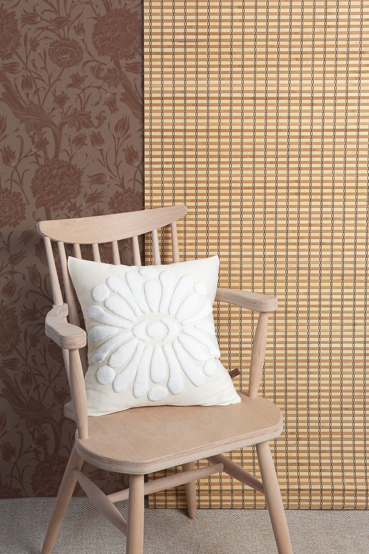 Bohem Punch Kırlent Kılıfı Boho Ekru - 43x43 cm