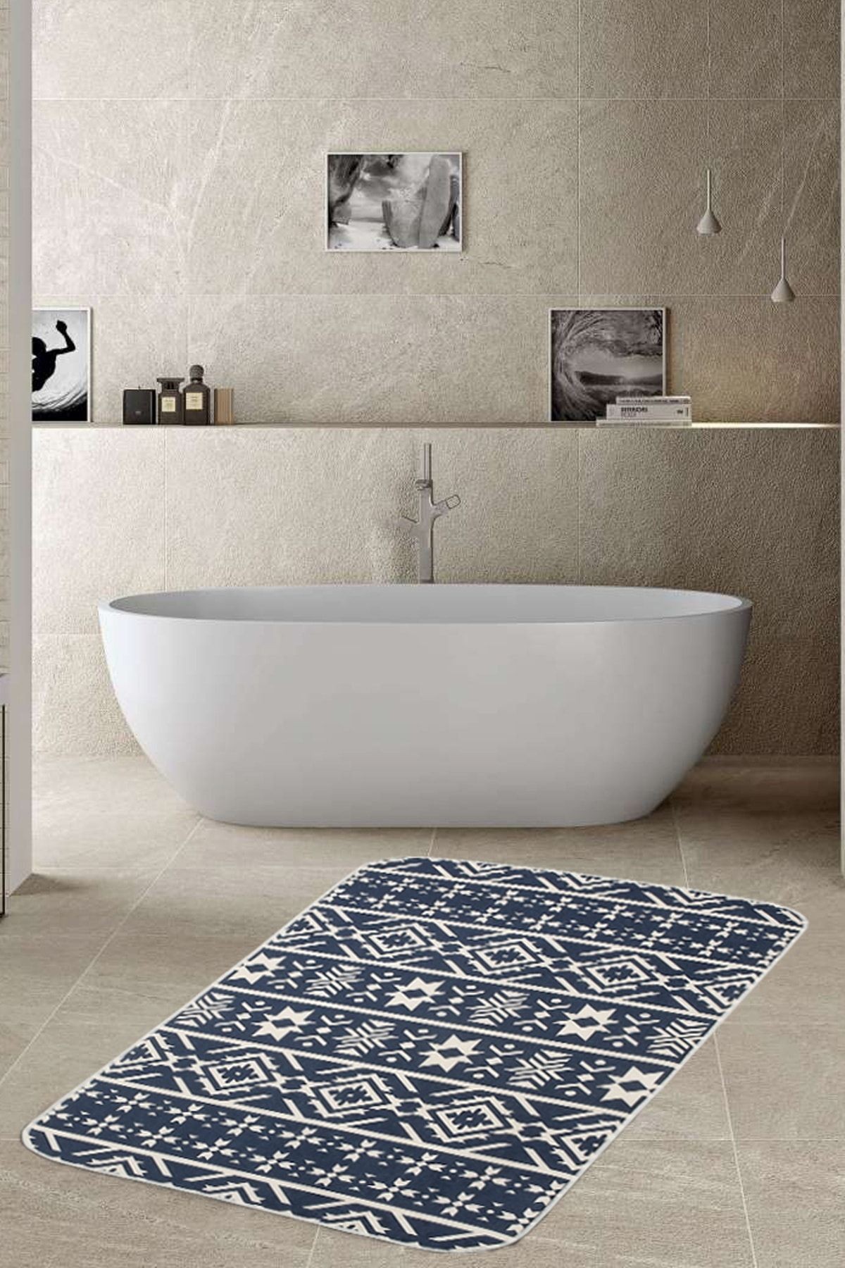 Mexican 75x125 Cm Banyo Paspası Kaymaz Taban Banyo Halısı