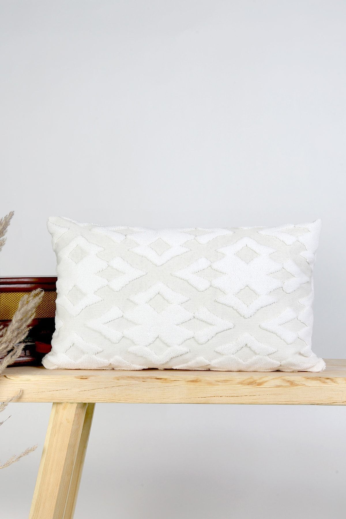 Bohem Punch Kırlent Kılıfı Maldive Krem - 28x50 cm