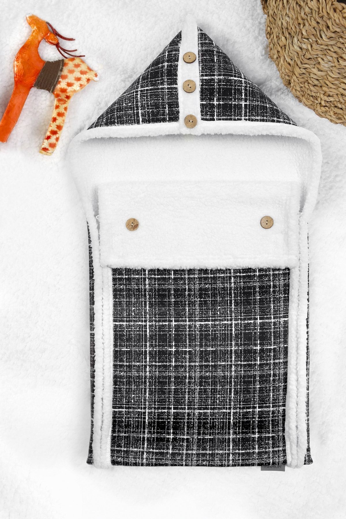 Bebek Dış Kundak Uyku Tulumu Fluffy Battaniye Bb-506