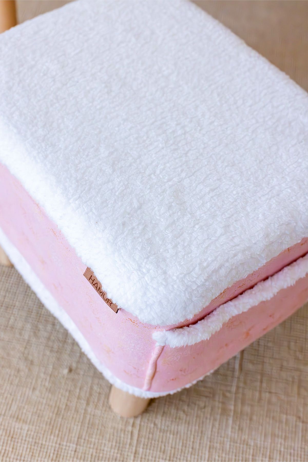 Dekoratif Puf/Tabure Cepli Kids Solid P.Pembe