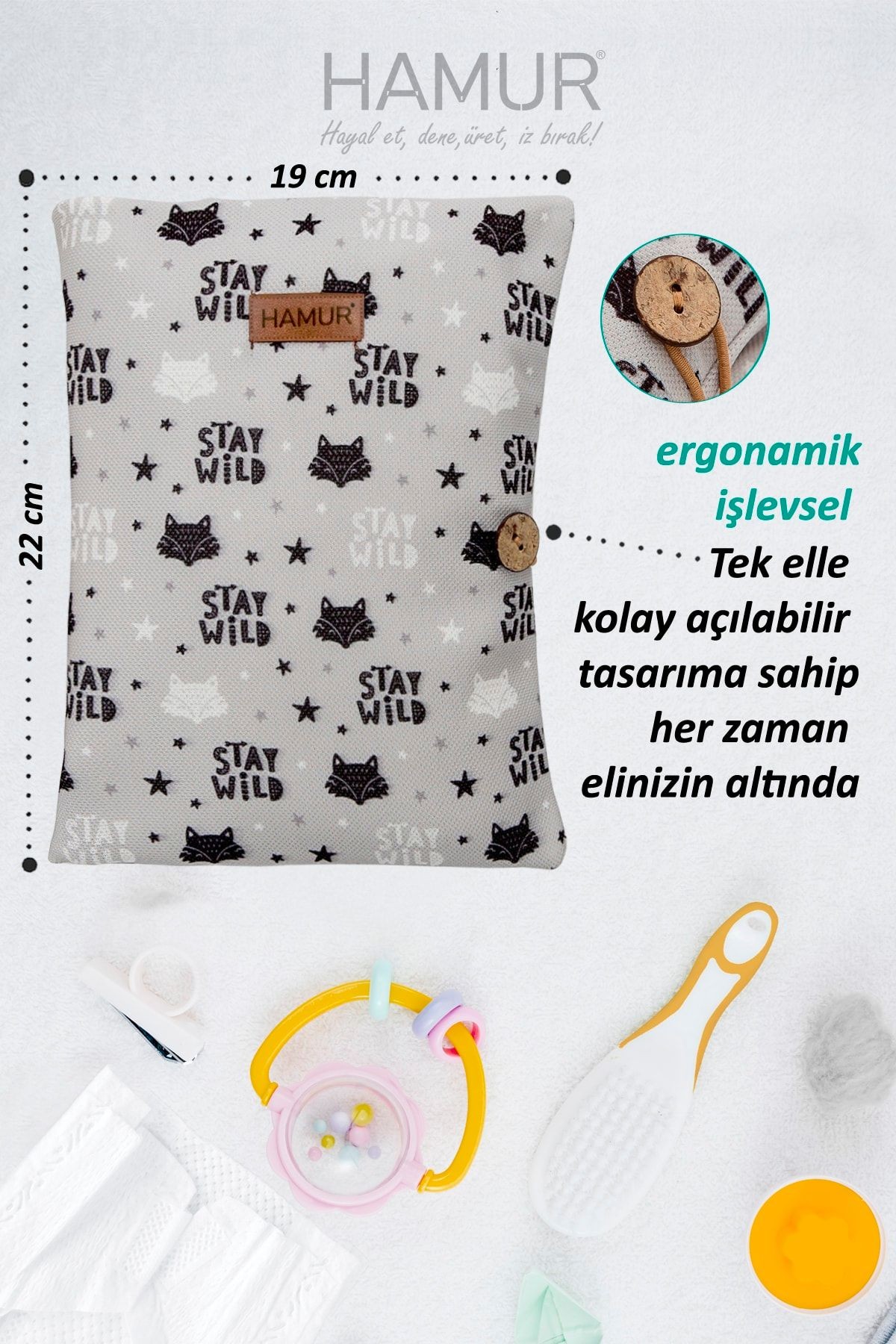 Anne Bebek Bakım Çantası Yenidoğan Alt Açma Değiştirme Düzenleyici Çantası Organizer Fox