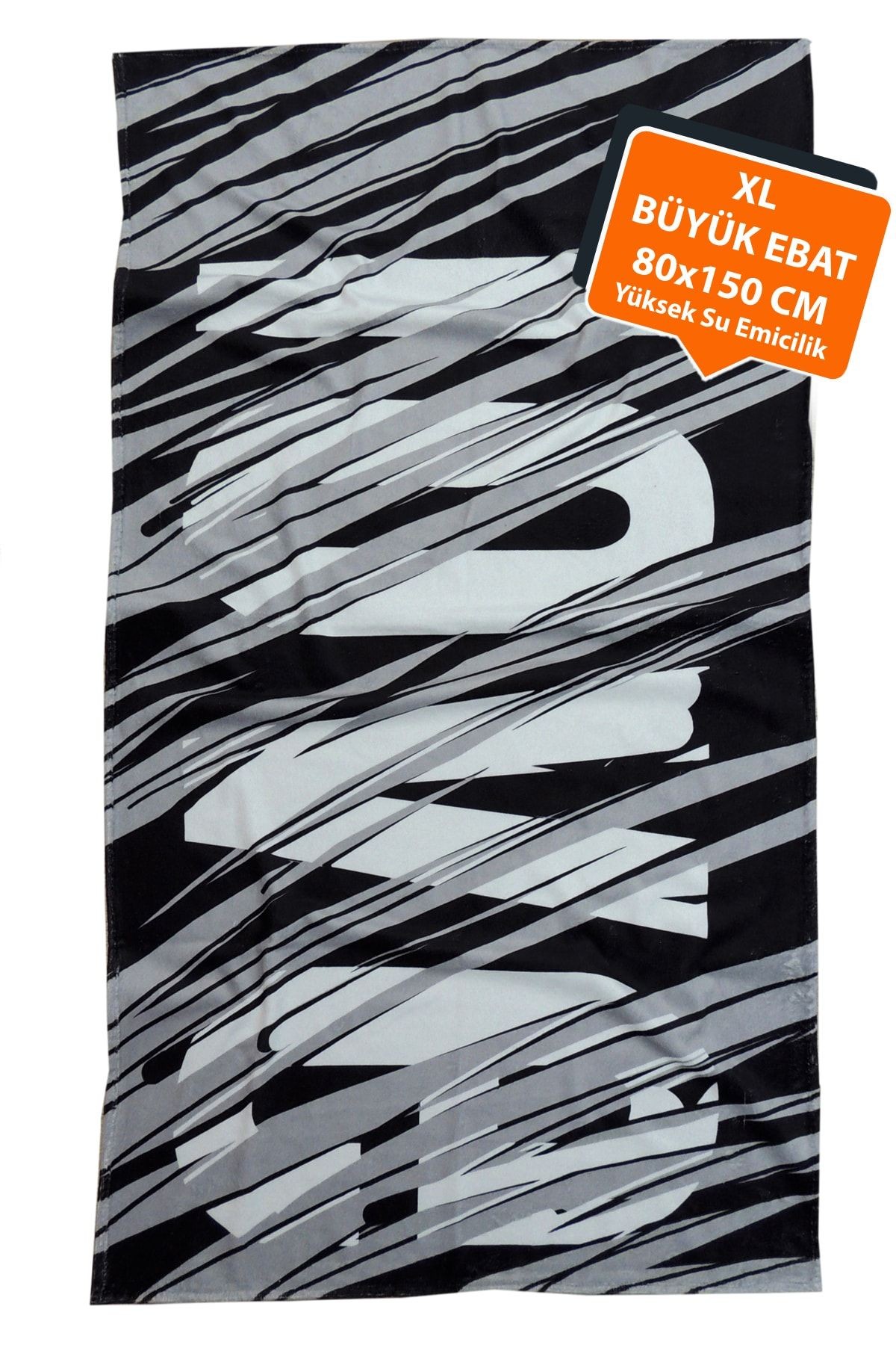 Plaj Havlusu Love Siyah 80x150 cm E43pr0650031hm