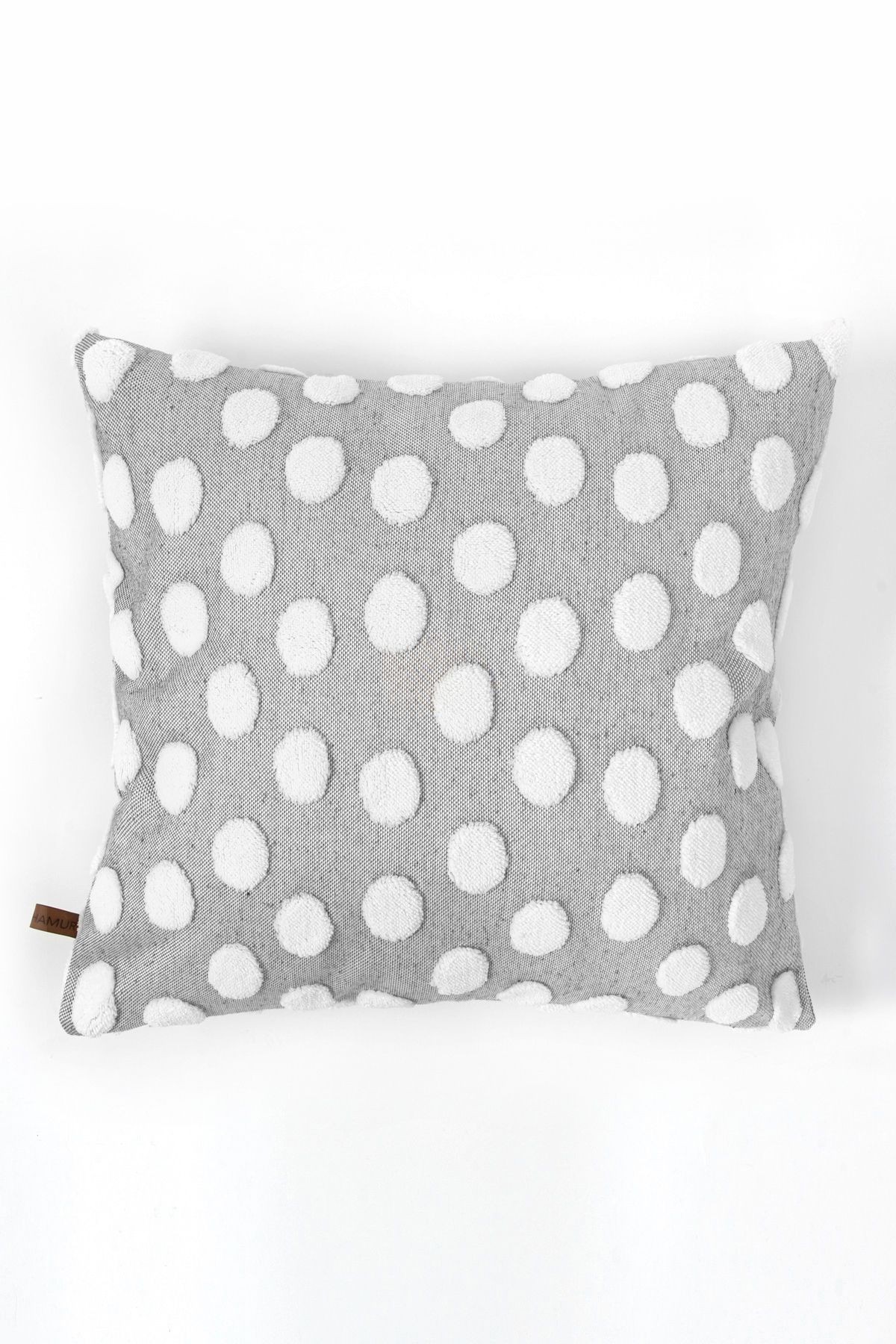 Bohem Punch Kırlent Kılıfı Kılıfı Point Gri 50x50 cm