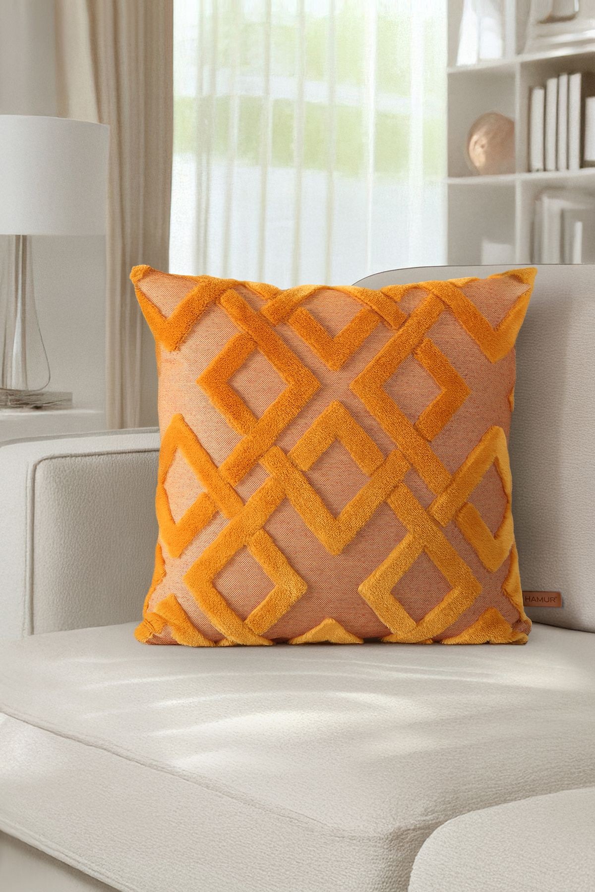 Jakarlı Kırlent 43x43 cm Mila Hardal