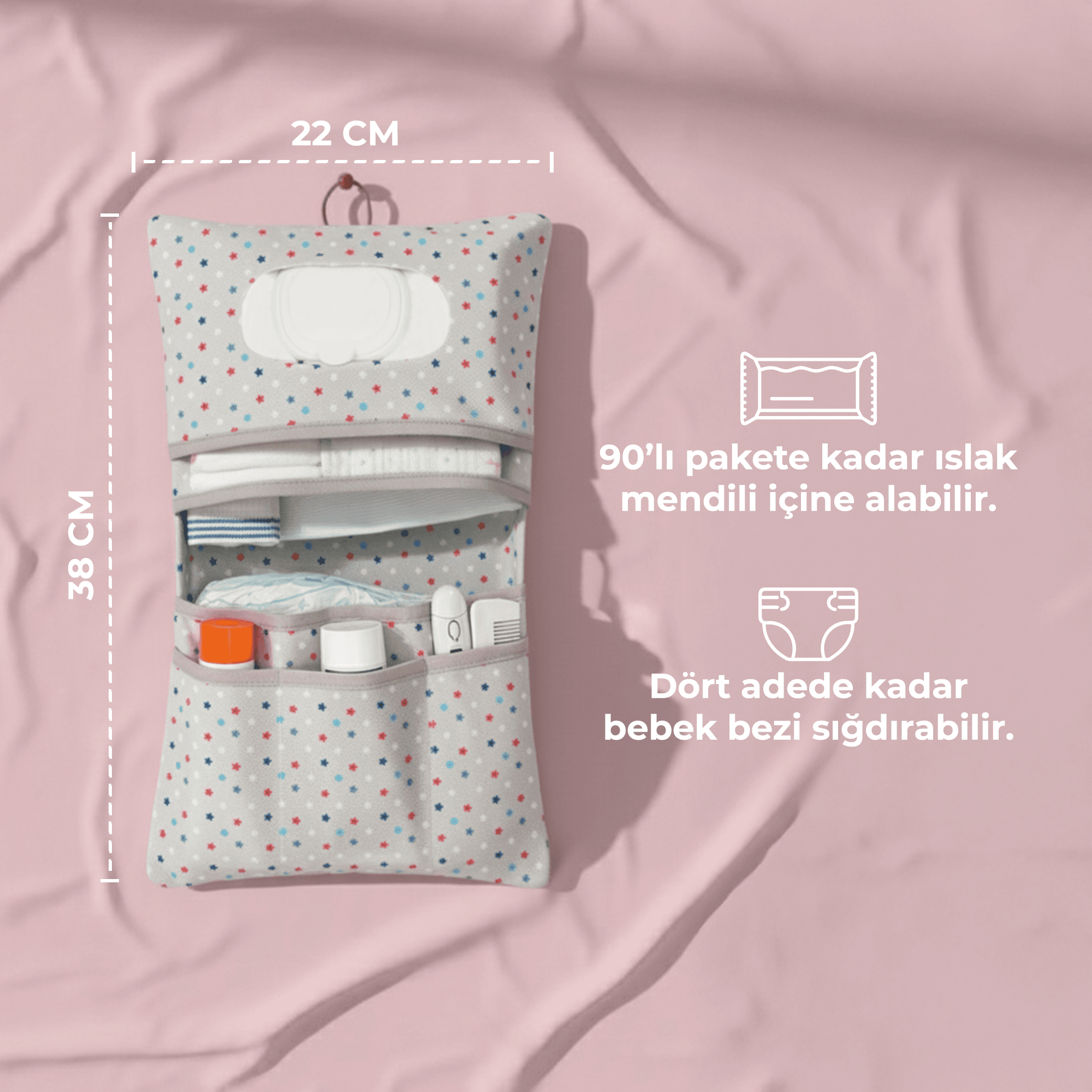 Bebek Bakım Çantası Organizer Yenidoğan Alt Açma Değiştirme Düzenleyici Çantası  Space