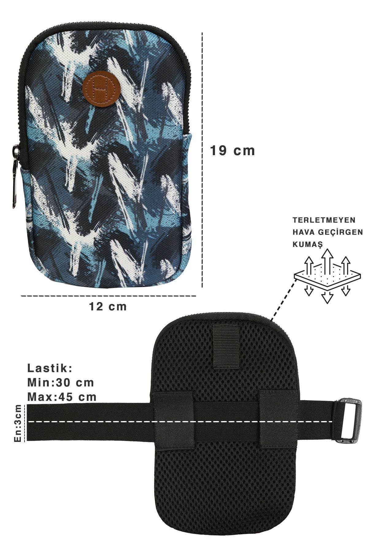 Spor Kol Bilek Telefon Çantası Brush