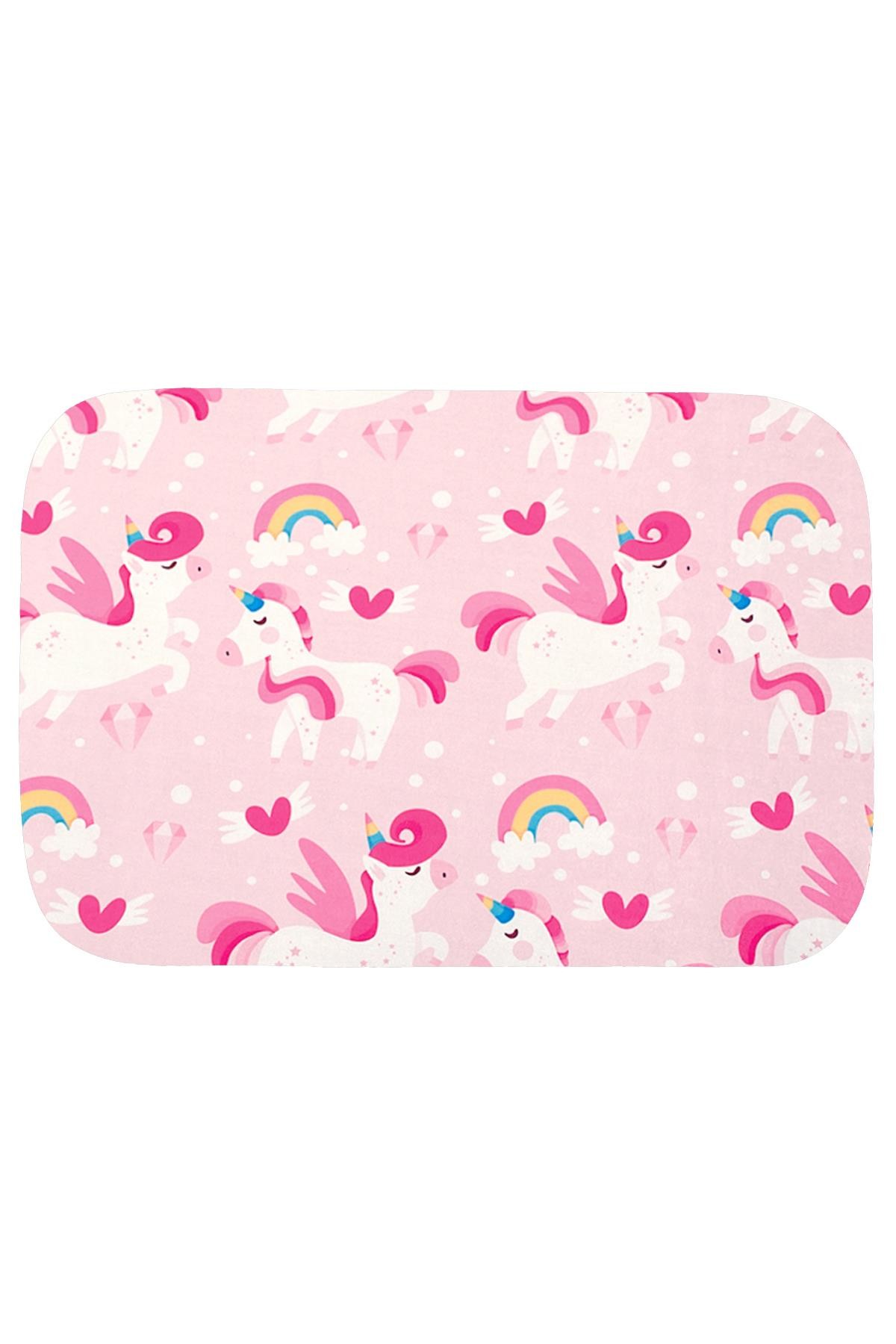 Bebek Çocuk Ev Içi Kapı Önü Paspası 50x75 cm Unicorns Oyun Matı