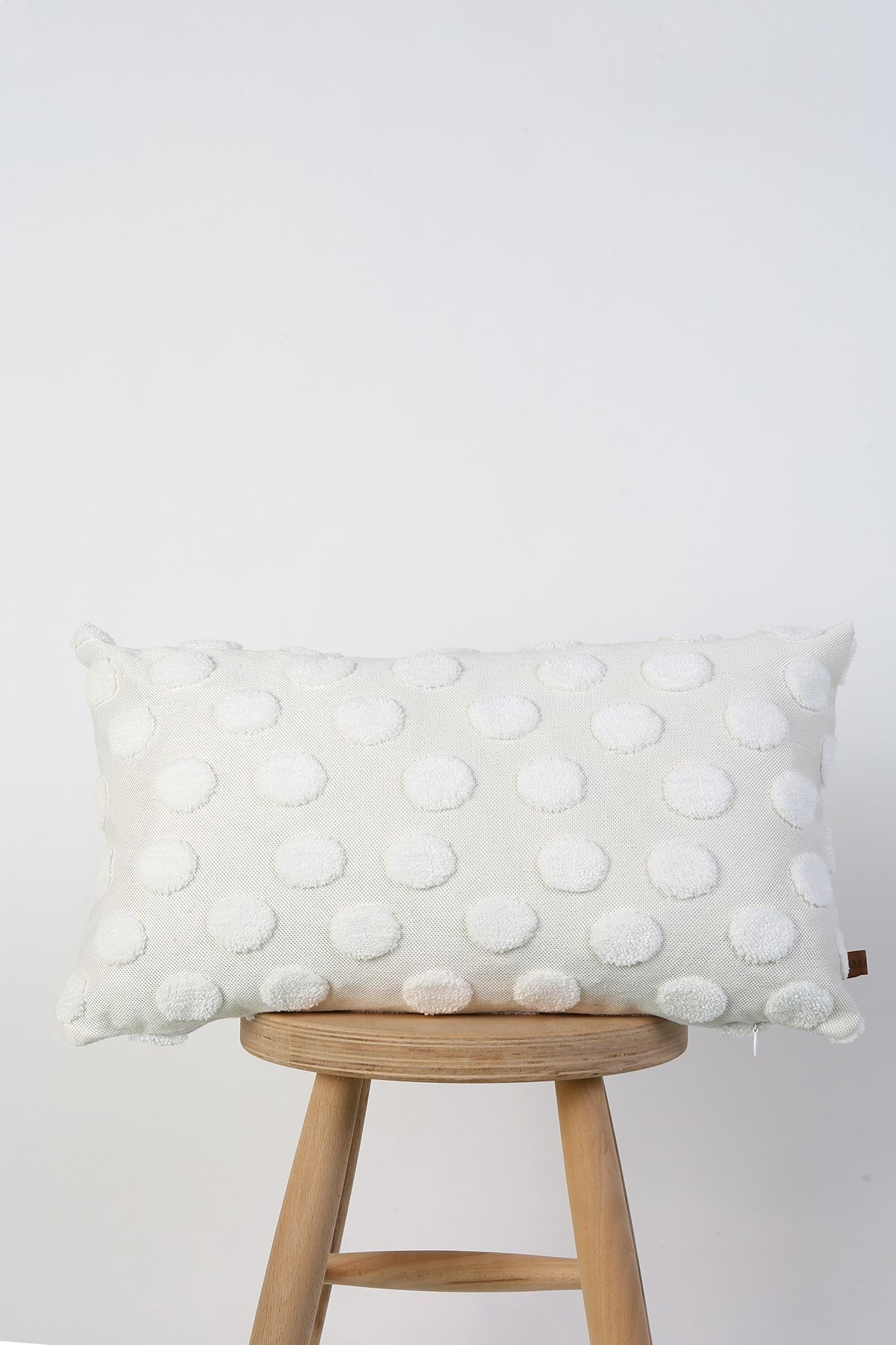 Bohem Punch Kırlent Kılıfı Point Ekru - 28x50 cm