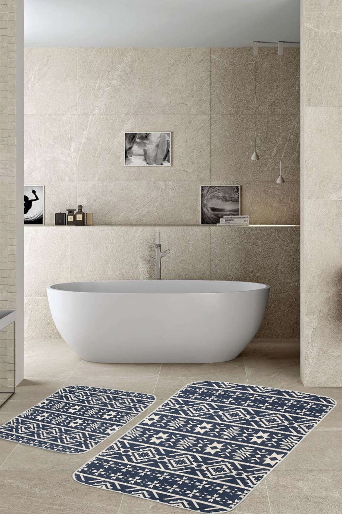 Mexican 2 'li Set Banyo Paspası Kaymaz Taban Banyo Halısı