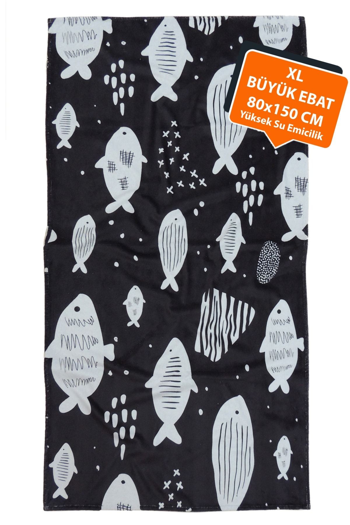 Plaj Havlusu Fish Deep 80x150 cm