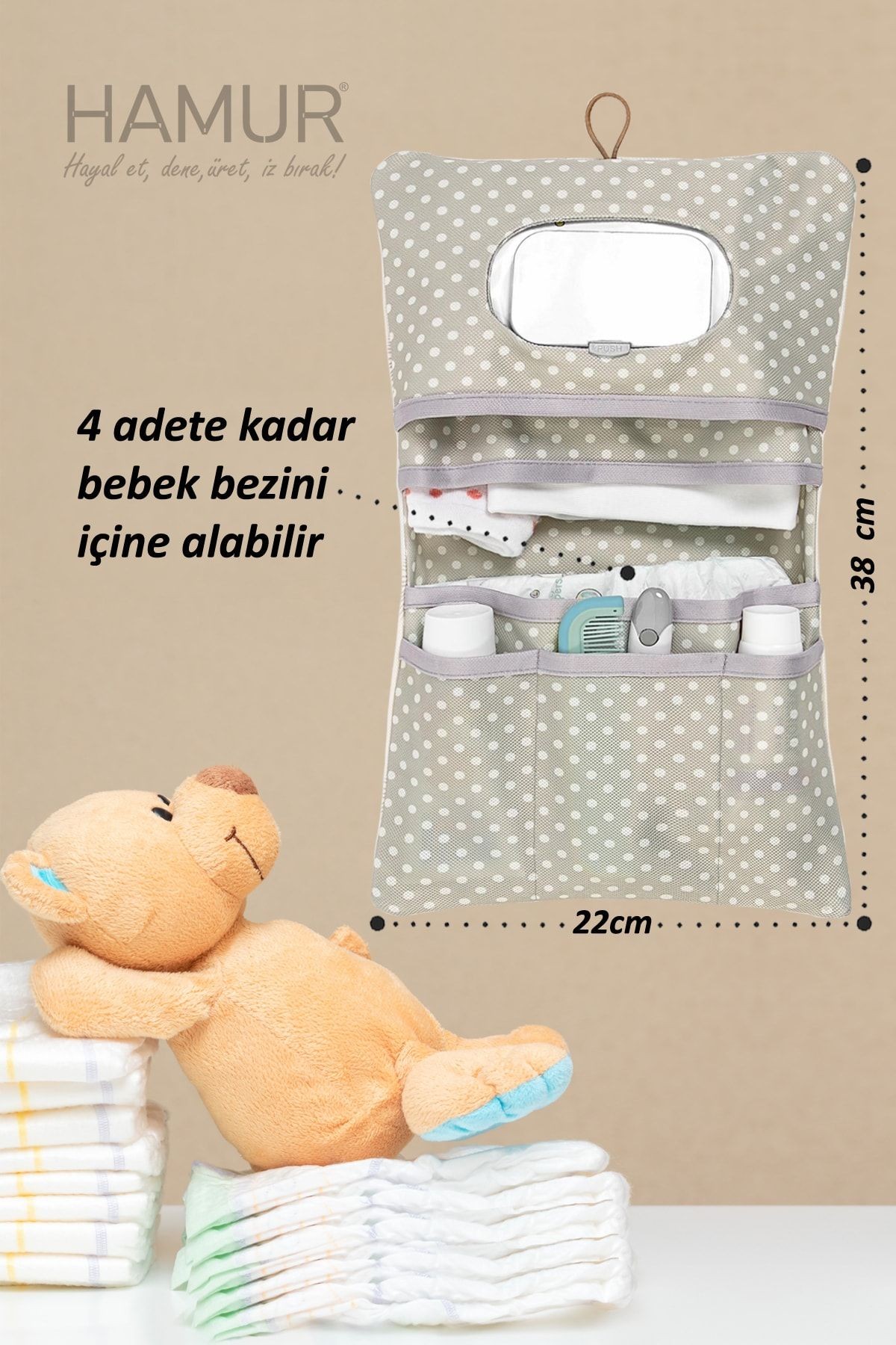 Anne Bebek Bakım Çantası Yenidoğan Alt Açma Değiştirme Düzenleyici Çantası Organizer Melis