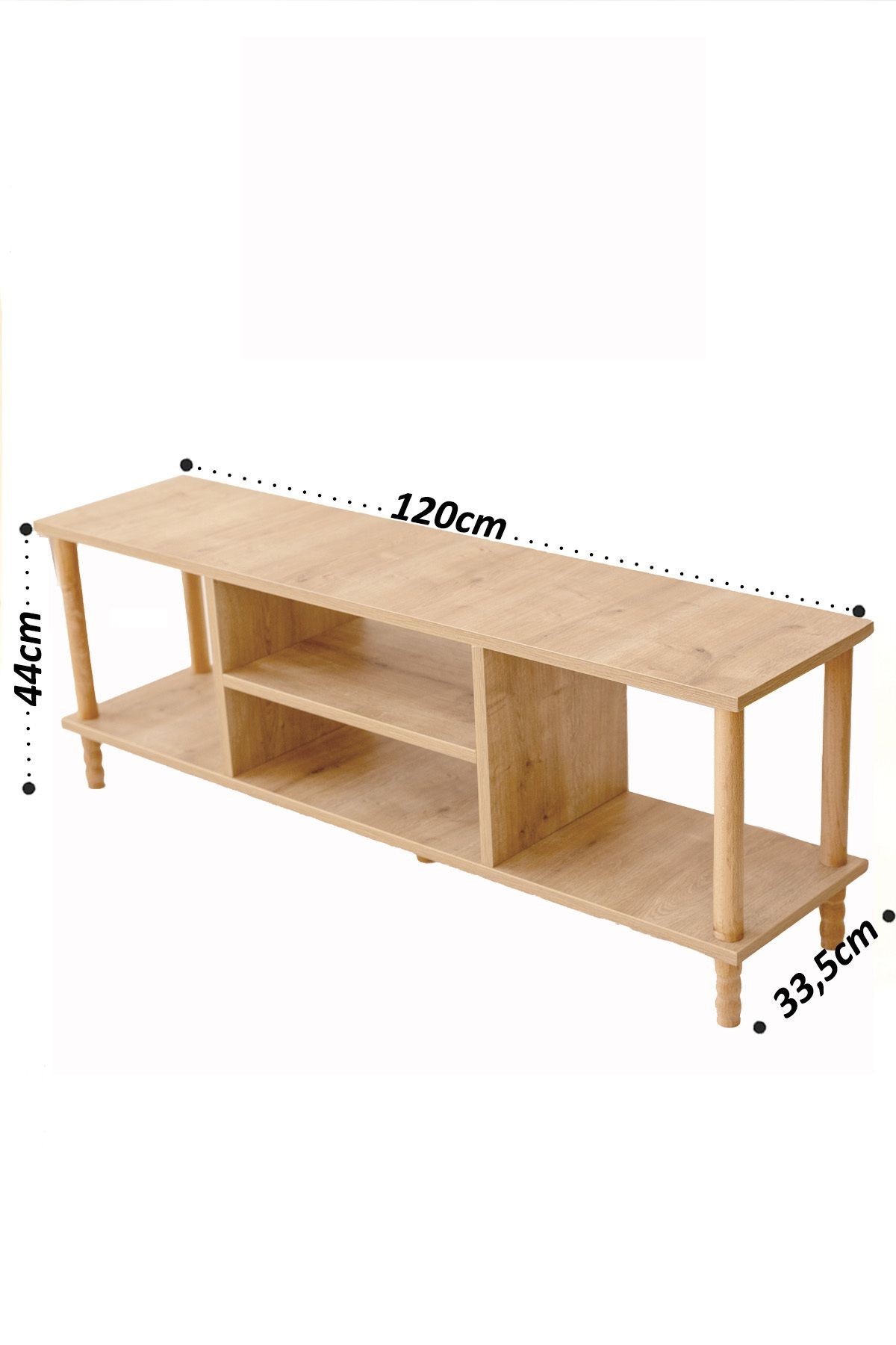Concept  Ahşap Modern TV Ünitesi Raflı Nature