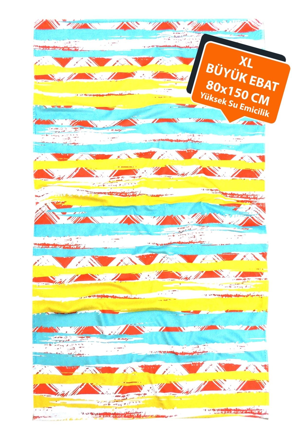 Plaj Havlusu Brush Zigzag Turuncu 80x150 cm E43pr0650019hm