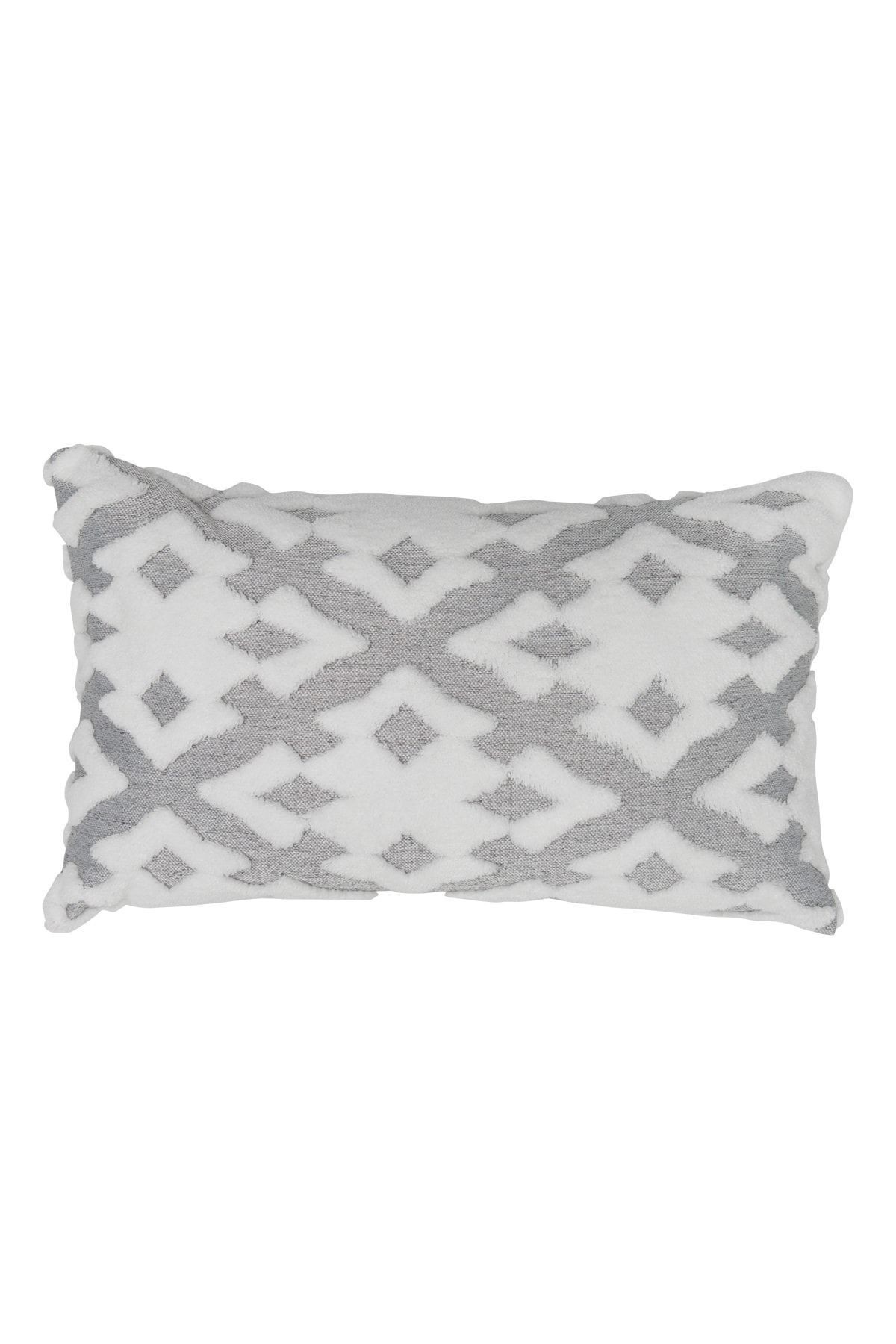 Bohem Punch Kırlent Kılıfı Maldive Gri -  28x50 cm
