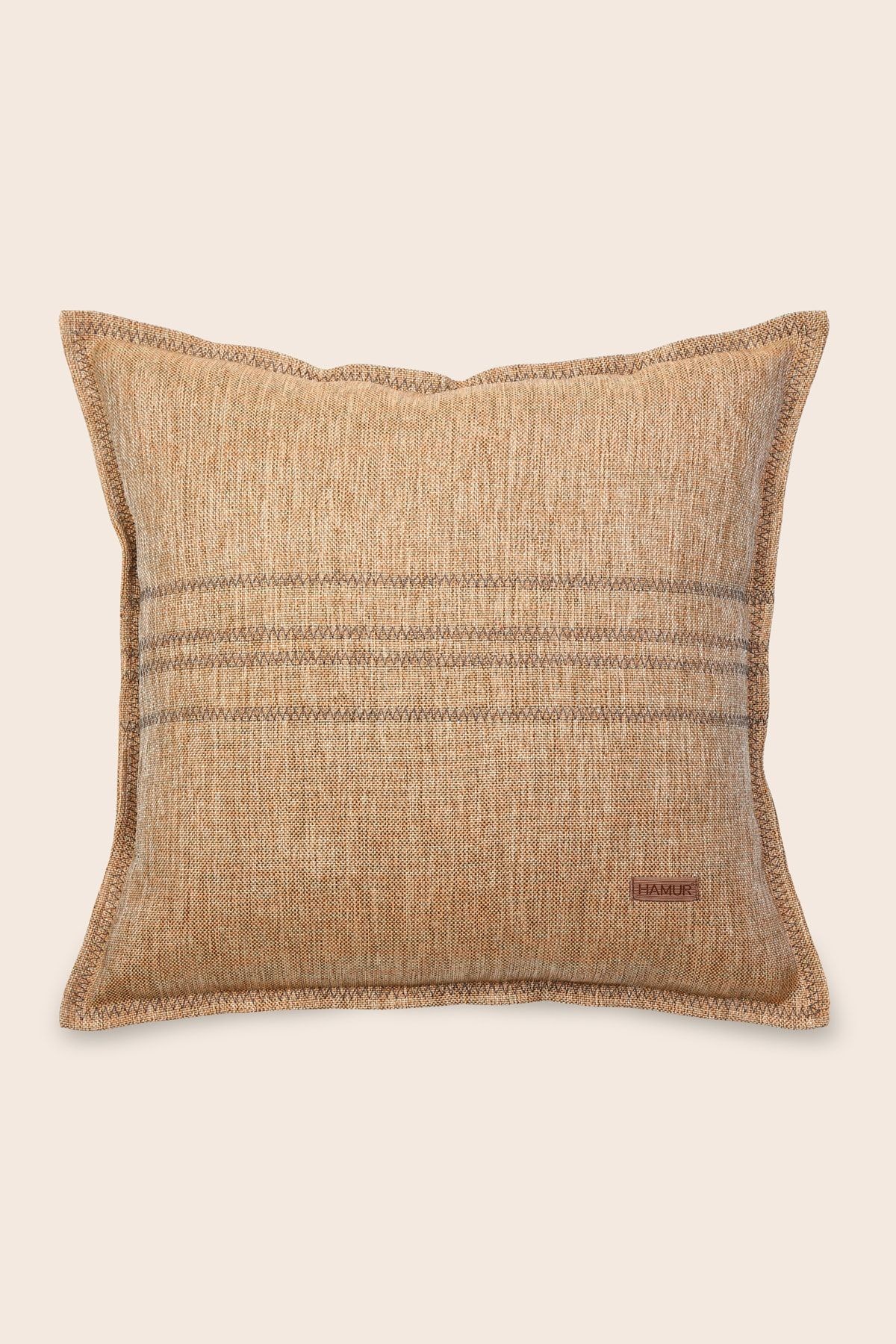 Etnik Vintage Işlemeli Dokuma Kırlent Kılıfı Boho Grain Kiremit 44x44 cm