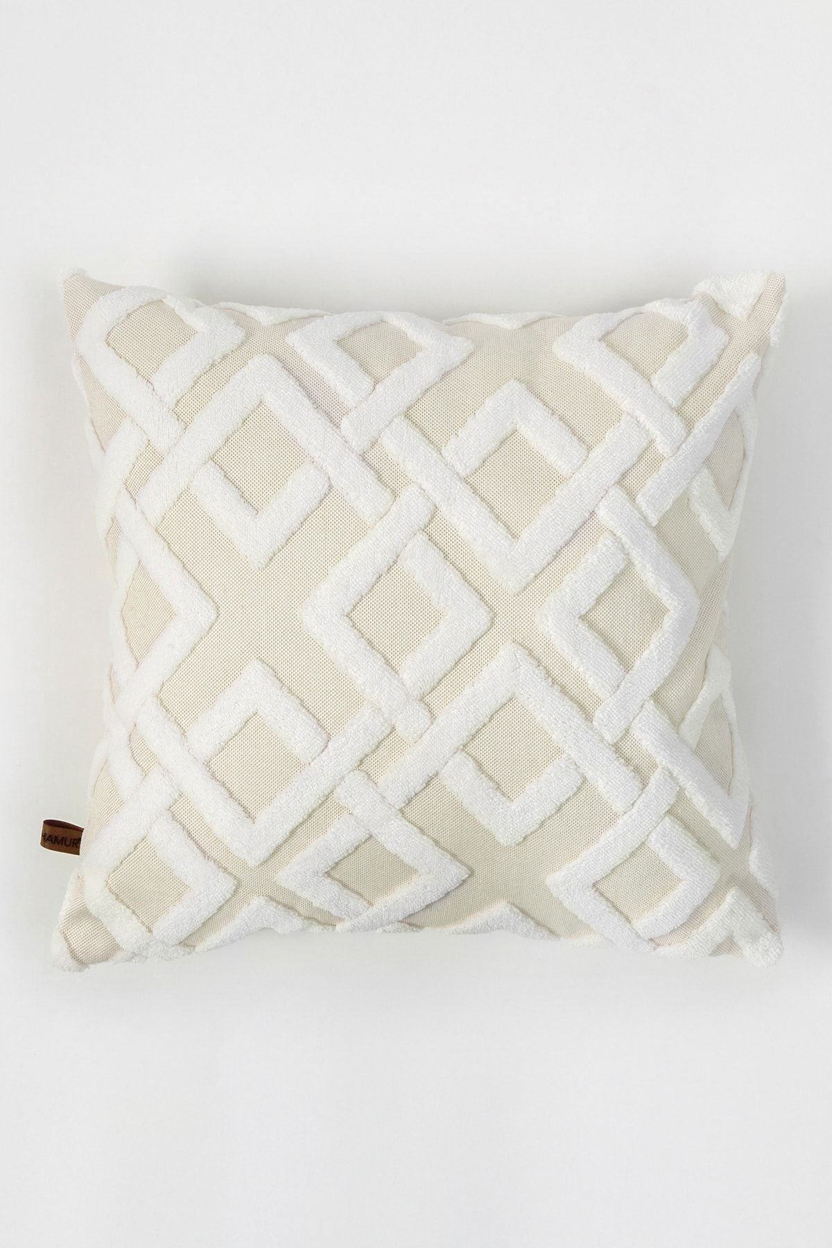 Bohem Punch Kırlent Kılıfı Mila Krem - 43x43 cm