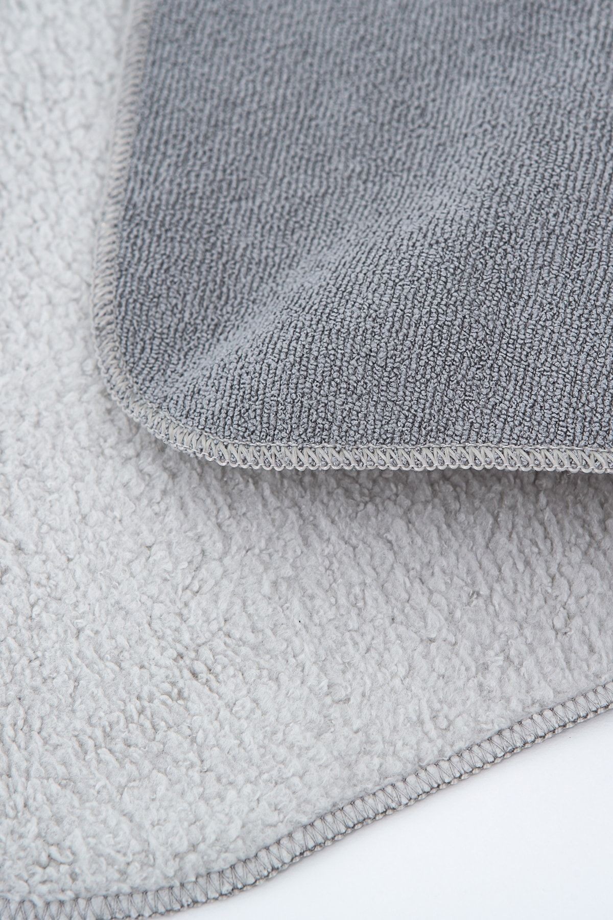 Gri Microwell 3 Prç Set Microfiber Bulaşık Kurutma Matı 3'lü Mutfak Seti Kurulama Bezi Örtüsü