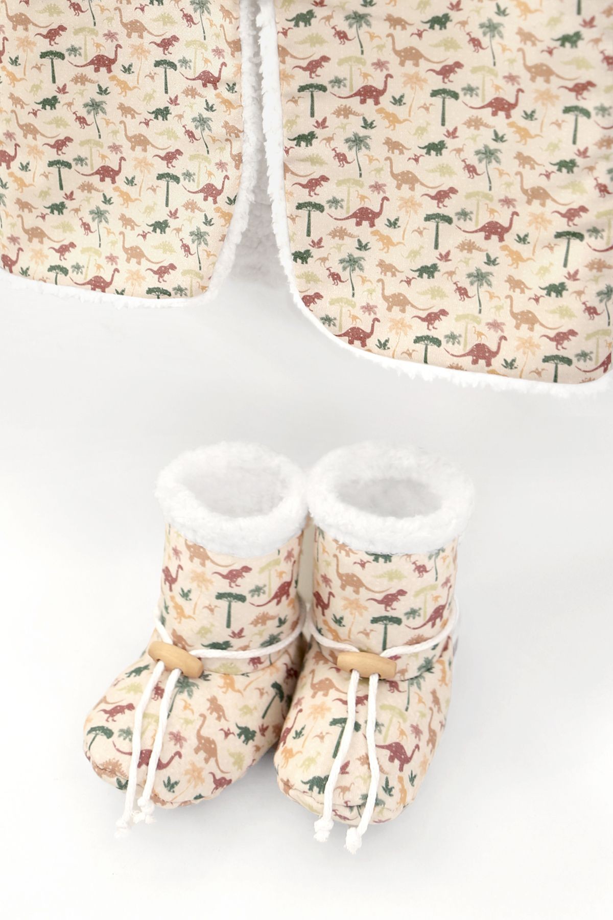 Bebek Yelek & Patik 12-18 AY Dino Bej