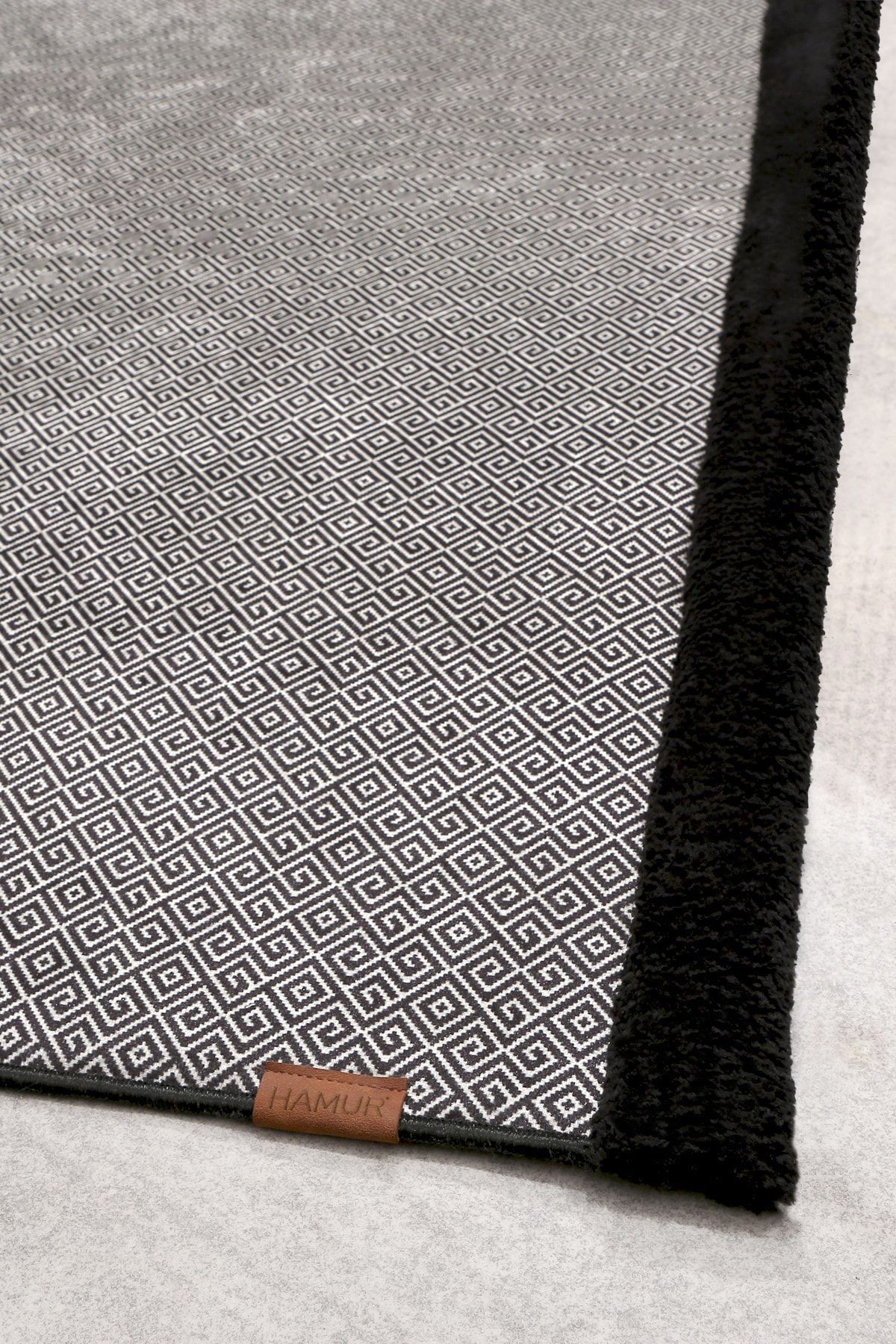 Native Kaymaz Taban Kilim Salon Halısı Mutfak Halısı Koridor Halısı Laby Siyah
